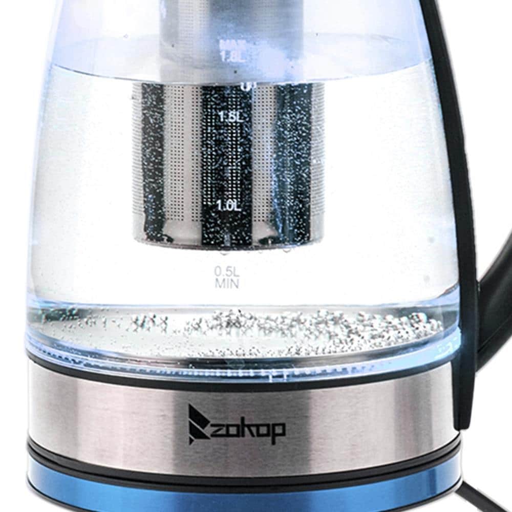 1500 W 1,8 l Wasserkocher, Wasserkocher, Glas Tee, Kaffeekanne, automatische Abschaltung
