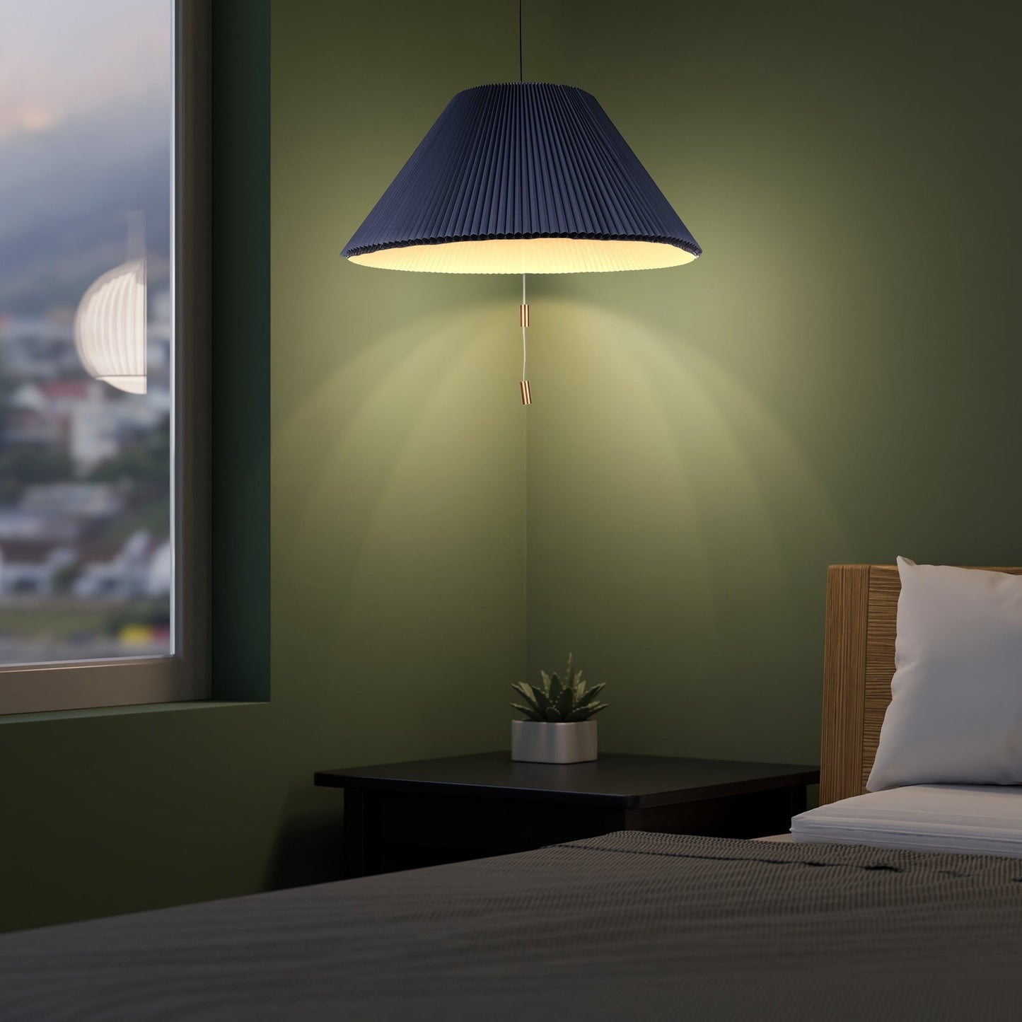 16-23 Postmoderne LED-Pendelleuchte mit verstellbarem Schirm