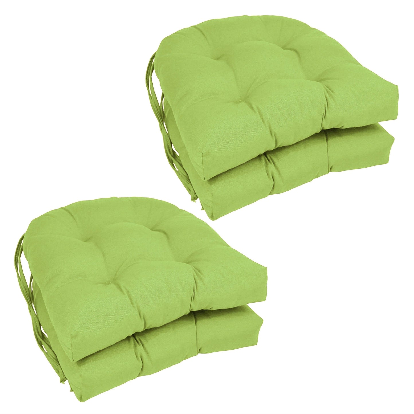 16 Zoll große U-förmige Stuhlkissen aus Twill für den Innenbereich (2er-, 4er- oder 6er-Set) – 16 x 16