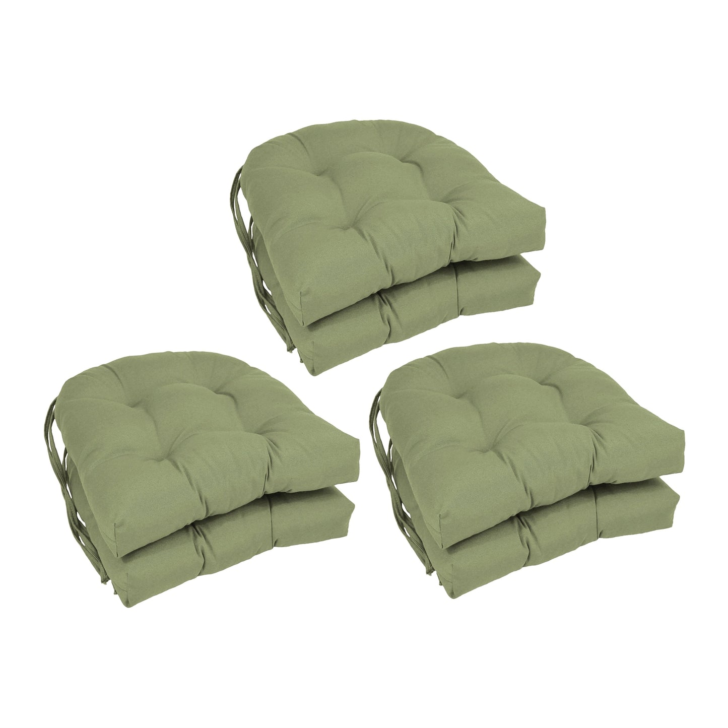 16 Zoll große U-förmige Stuhlkissen aus Twill für den Innenbereich (2er-, 4er- oder 6er-Set) – 16 x 16