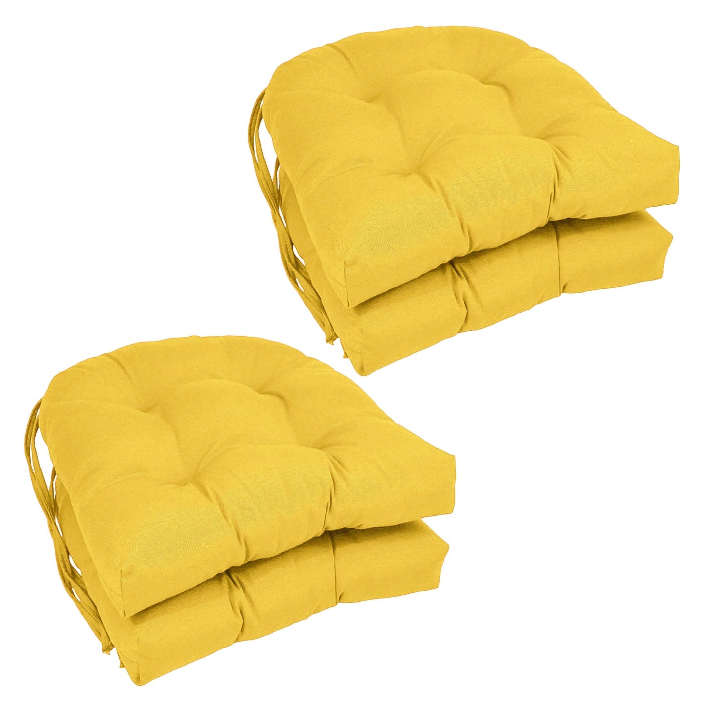 16 Zoll große U-förmige Stuhlkissen aus Twill für den Innenbereich (2er-, 4er- oder 6er-Set) – 16 x 16