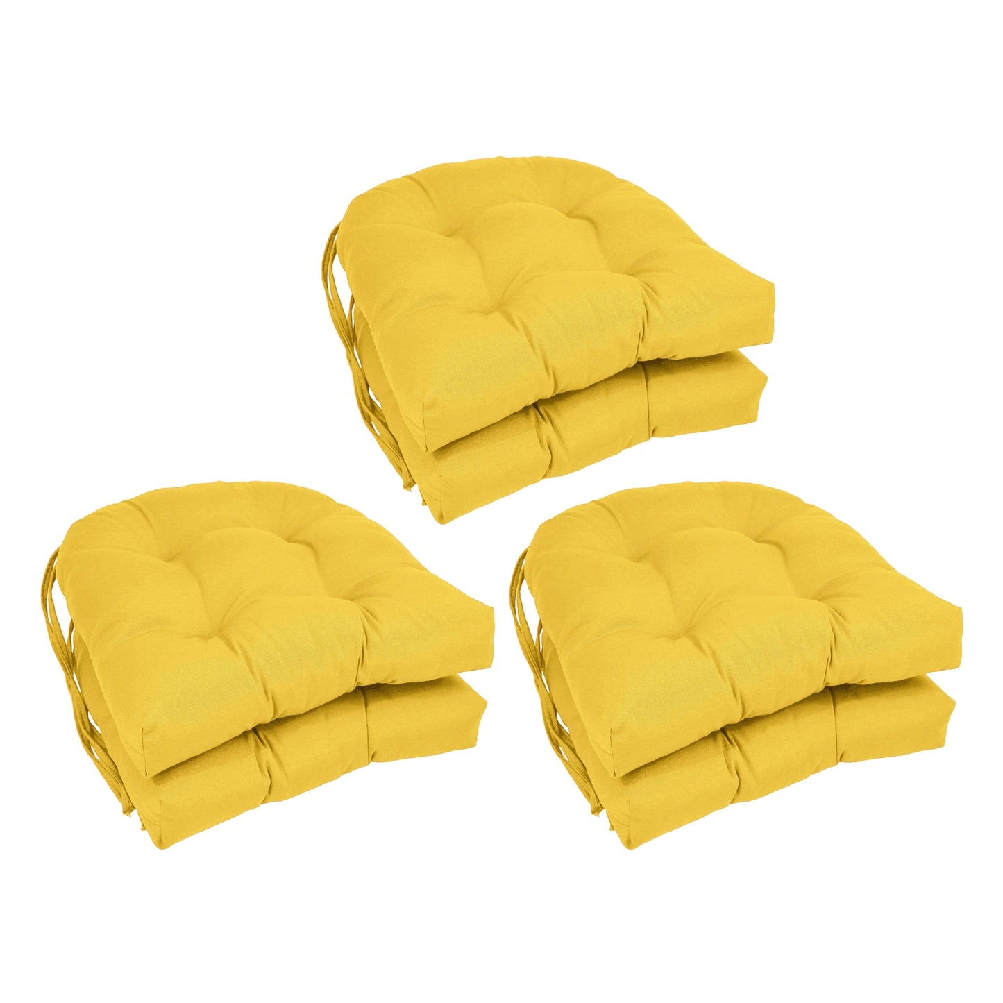 16 Zoll große U-förmige Stuhlkissen aus Twill für den Innenbereich (2er-, 4er- oder 6er-Set) – 16 x 16
