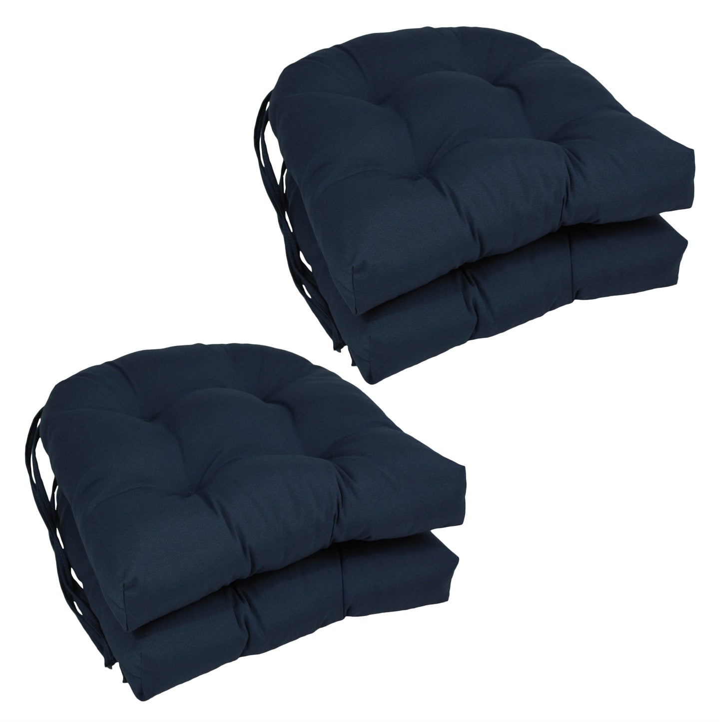 16 Zoll große U-förmige Stuhlkissen aus Twill für den Innenbereich (2er-, 4er- oder 6er-Set) – 16 x 16