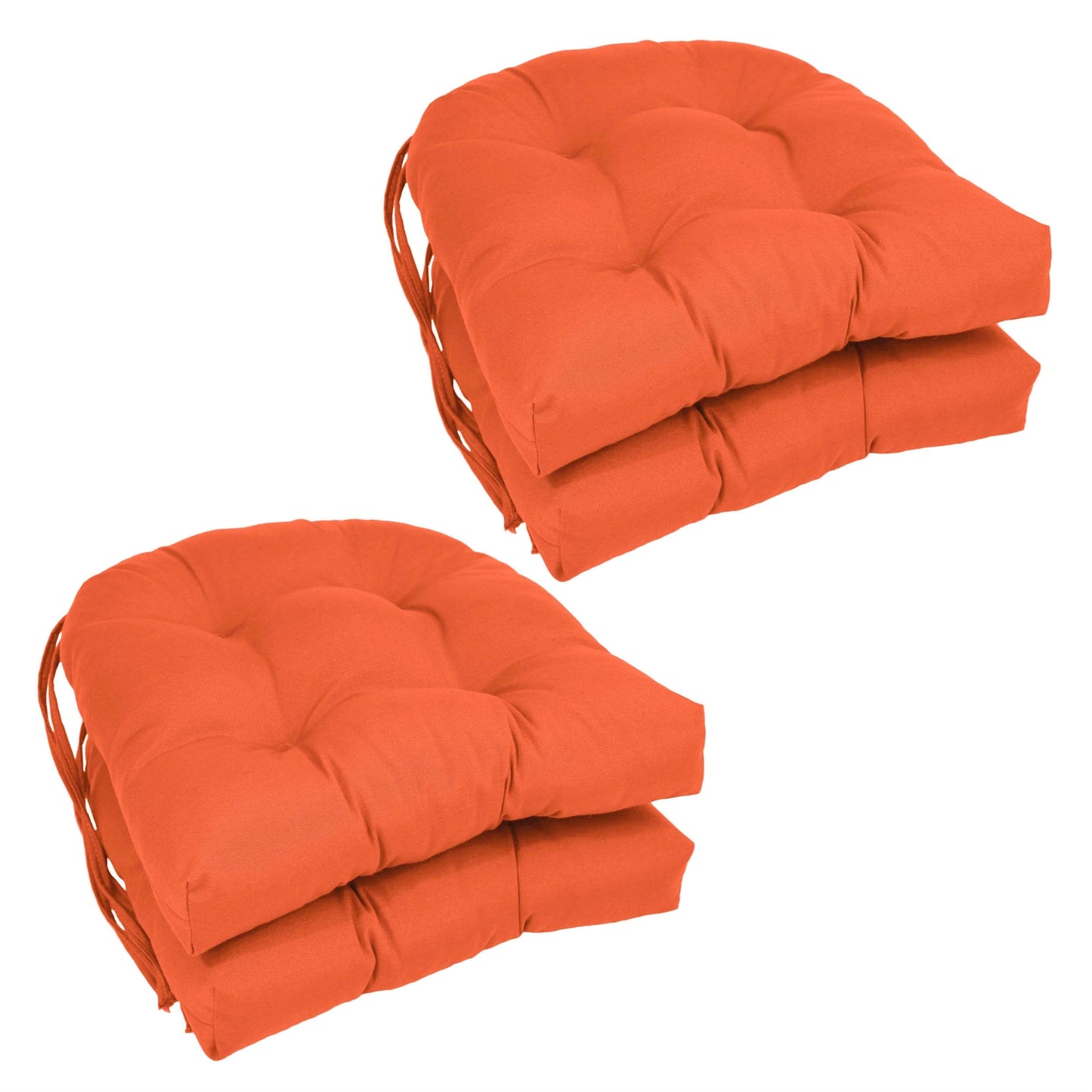 16 Zoll große U-förmige Stuhlkissen aus Twill für den Innenbereich (2er-, 4er- oder 6er-Set) – 16 x 16