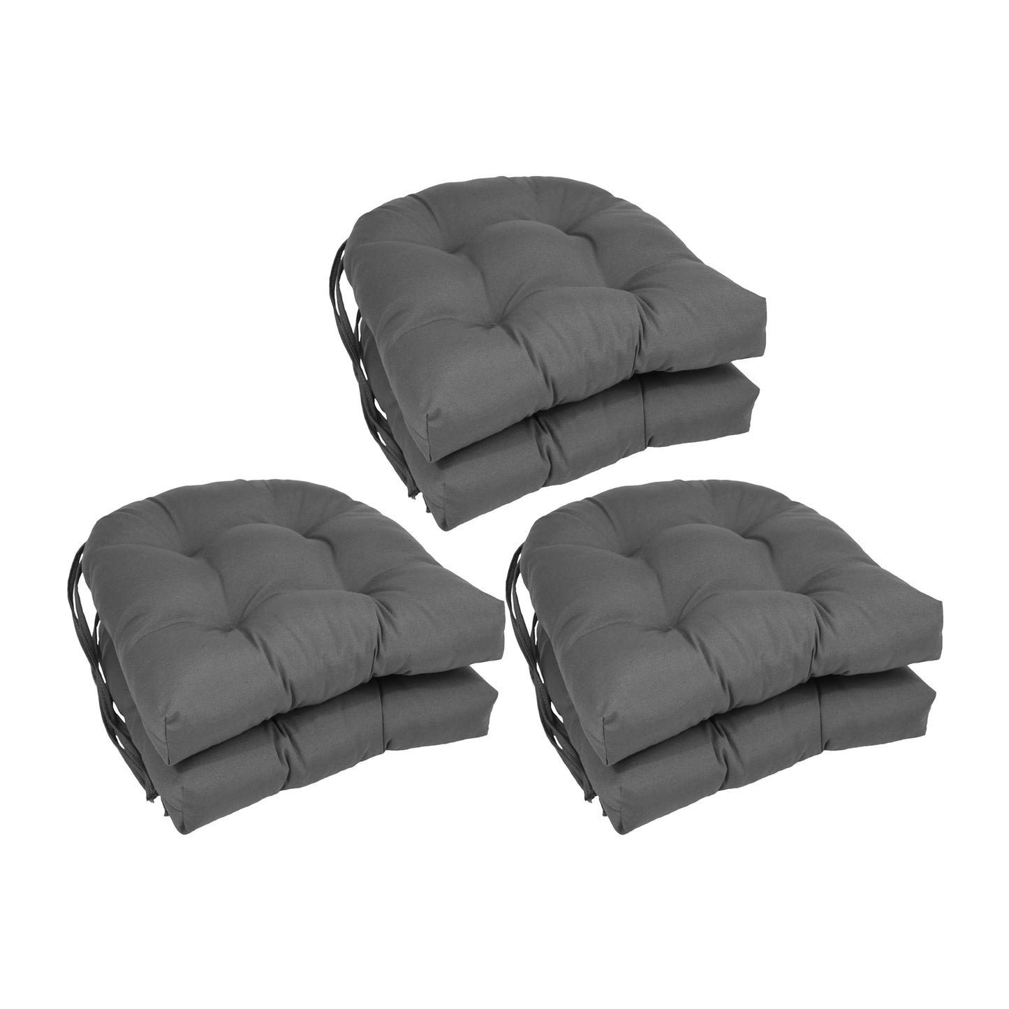 16 Zoll große U-förmige Stuhlkissen aus Twill für den Innenbereich (2er-, 4er- oder 6er-Set) – 16 x 16