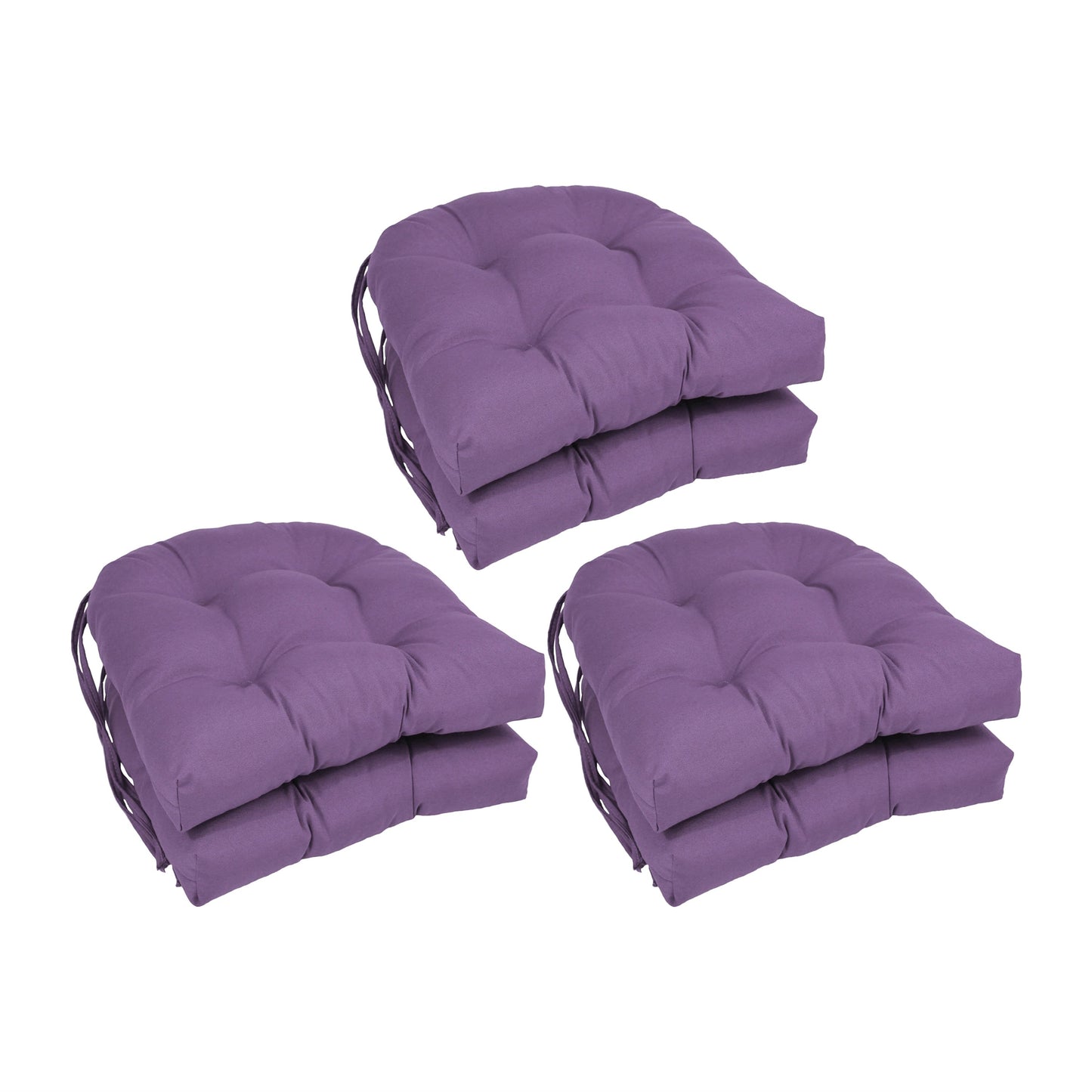 16 Zoll große U-förmige Stuhlkissen aus Twill für den Innenbereich (2er-, 4er- oder 6er-Set) – 16 x 16