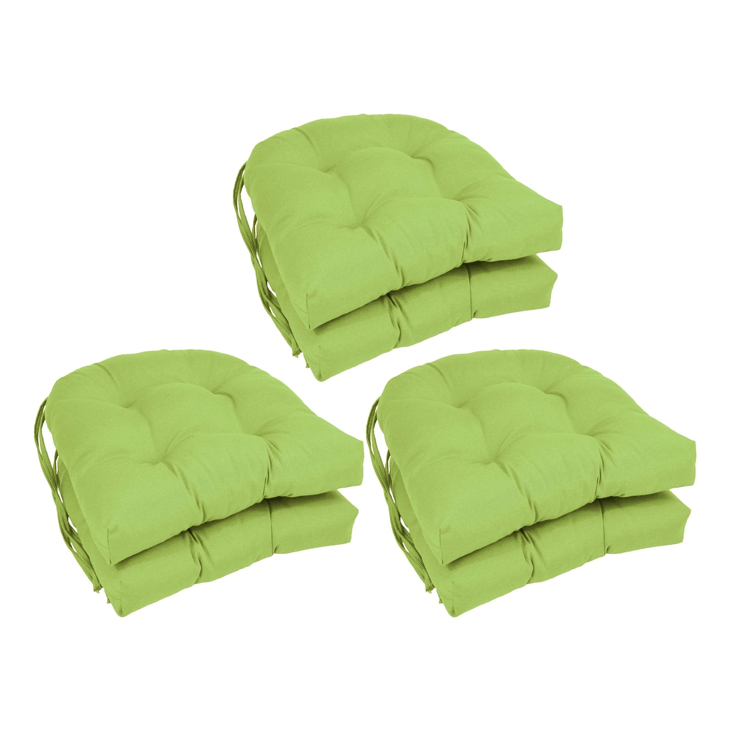 16 Zoll große U-förmige Stuhlkissen aus Twill für den Innenbereich (2er-, 4er- oder 6er-Set) – 16 x 16