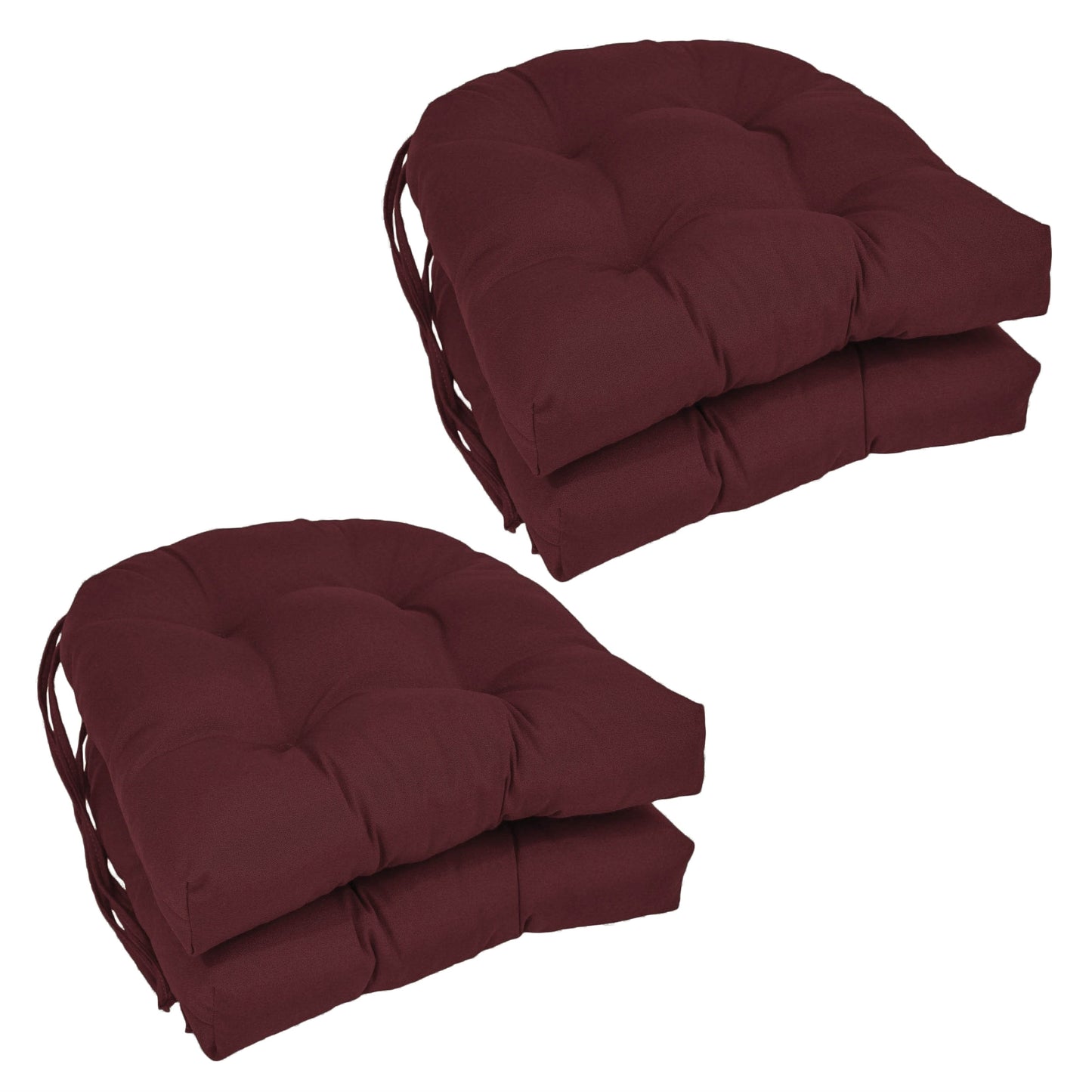 16 Zoll große U-förmige Stuhlkissen aus Twill für den Innenbereich (2er-, 4er- oder 6er-Set) – 16 x 16