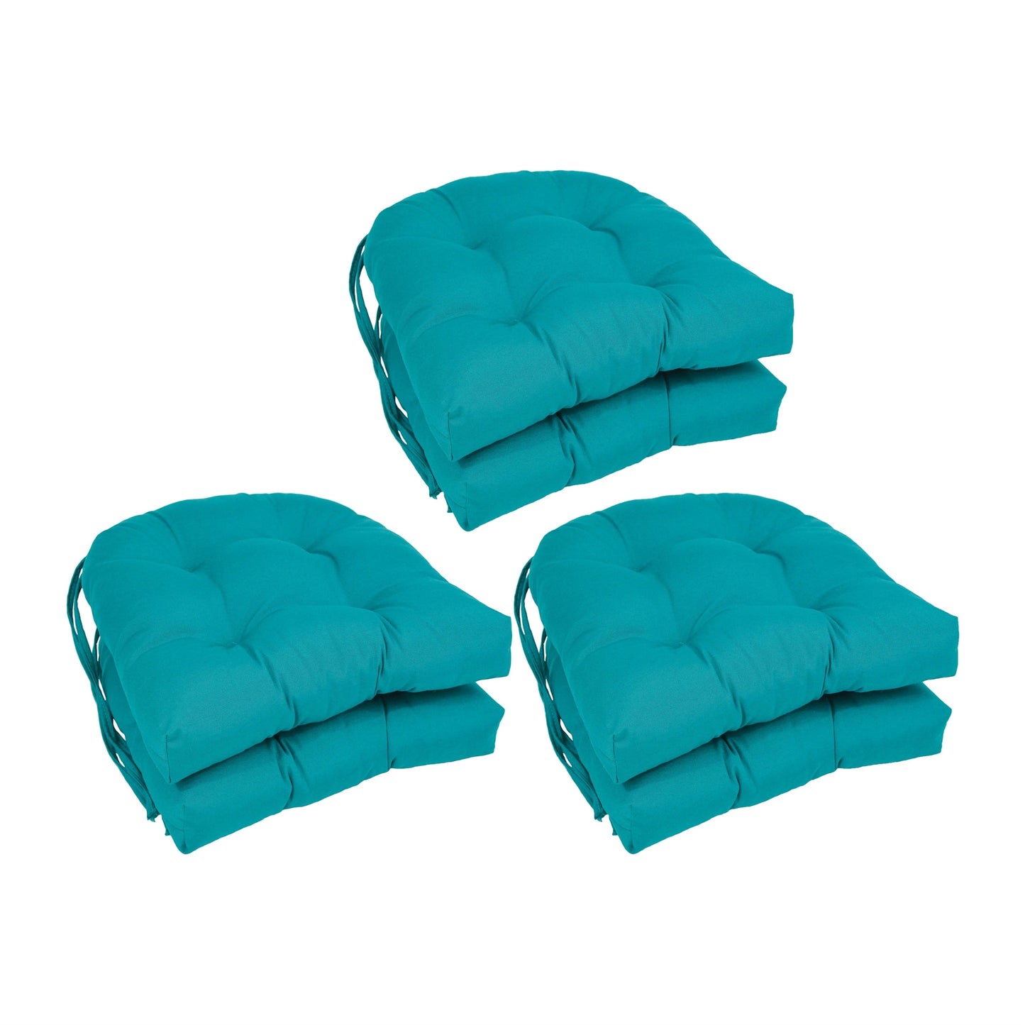 16 Zoll große U-förmige Stuhlkissen aus Twill für den Innenbereich (2er-, 4er- oder 6er-Set) – 16 x 16