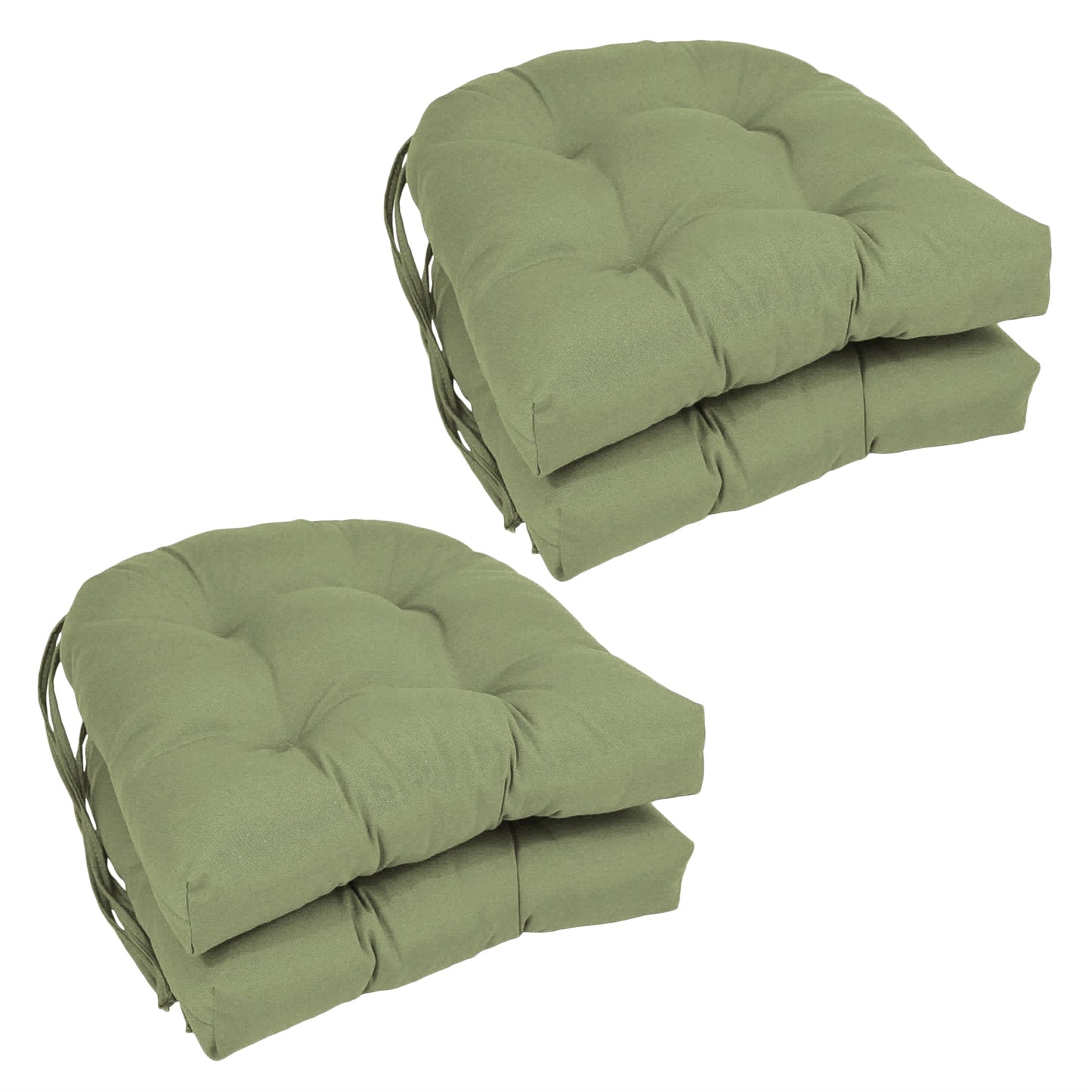 16 Zoll große U-förmige Stuhlkissen aus Twill für den Innenbereich (2er-, 4er- oder 6er-Set) – 16 x 16