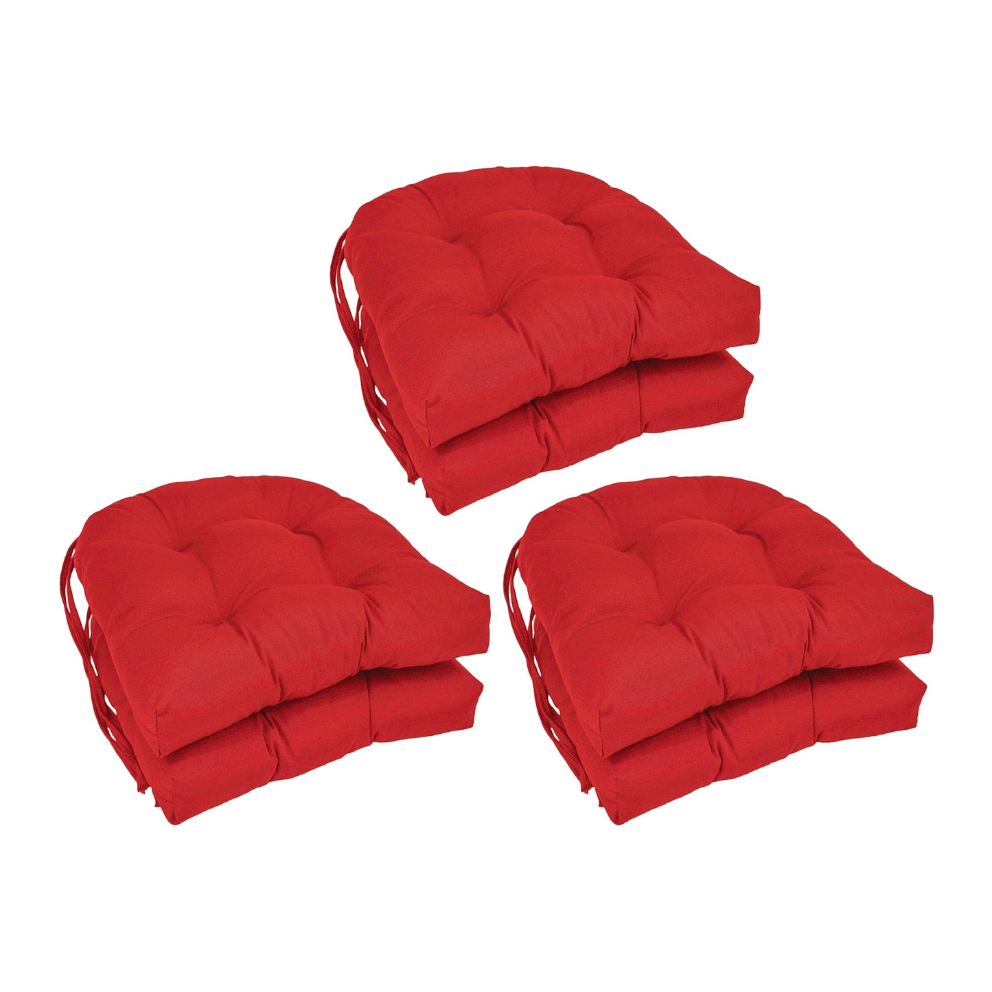 16 Zoll große U-förmige Stuhlkissen aus Twill für den Innenbereich (2er-, 4er- oder 6er-Set) – 16 x 16