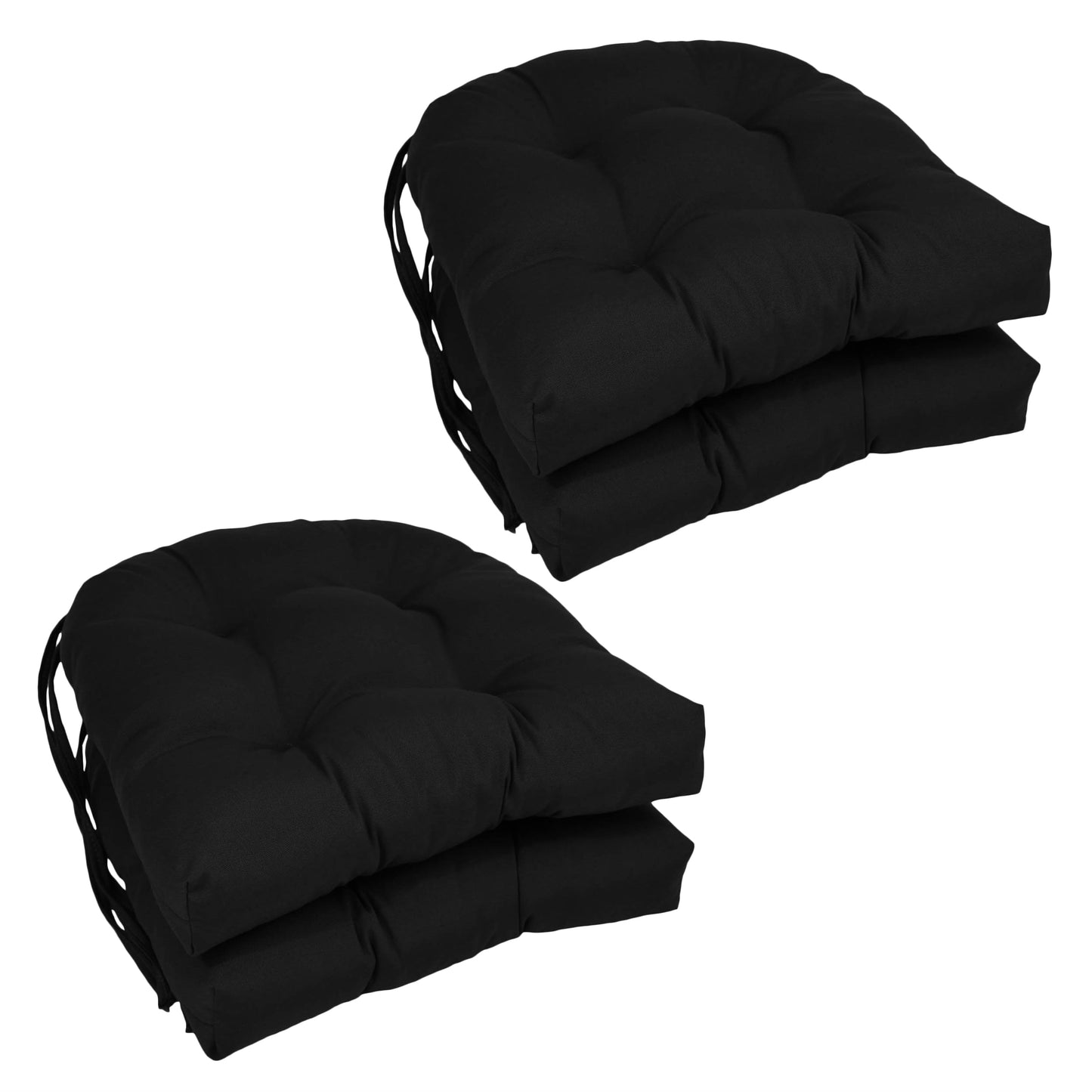 16 Zoll große U-förmige Stuhlkissen aus Twill für den Innenbereich (2er-, 4er- oder 6er-Set) – 16 x 16
