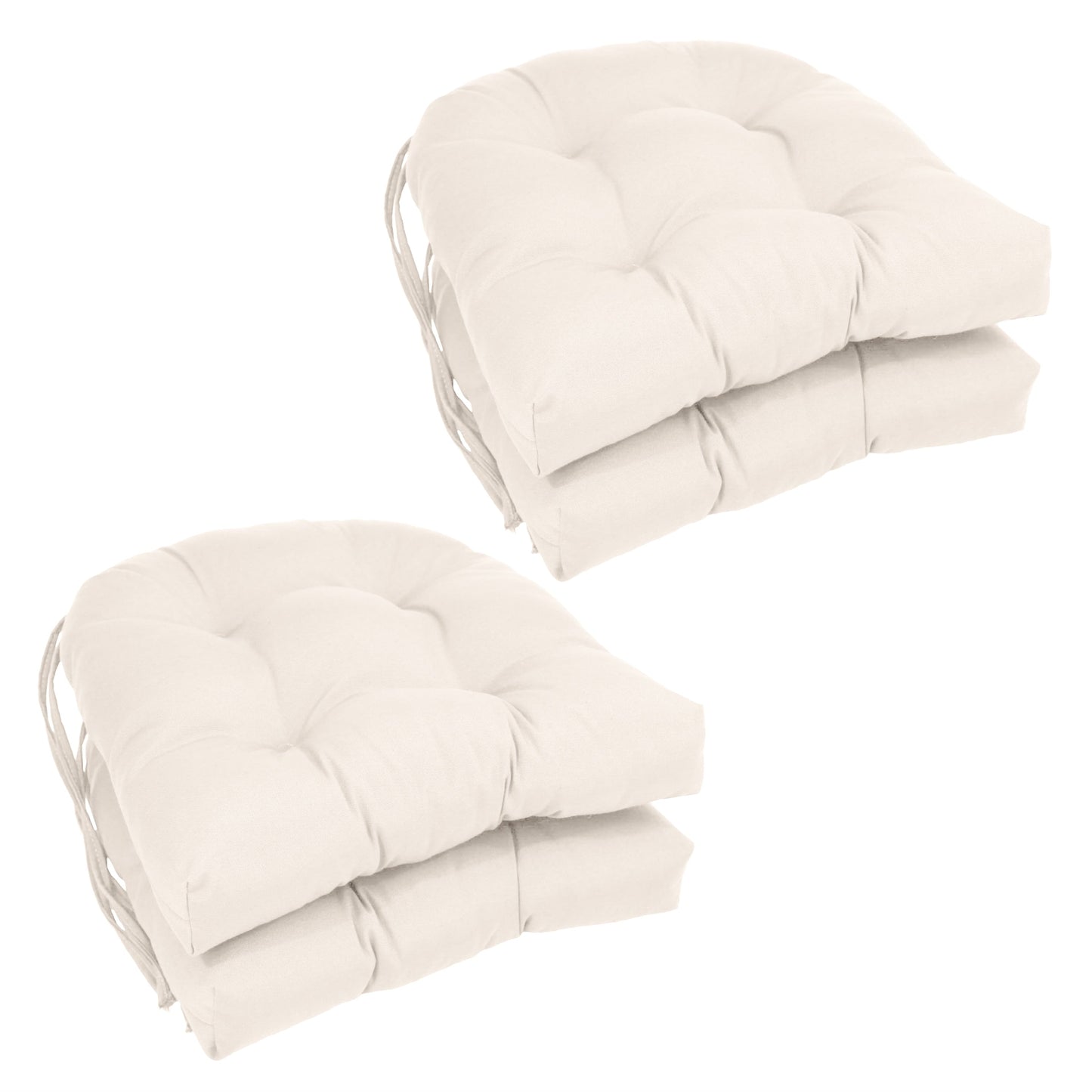 16 Zoll große U-förmige Stuhlkissen aus Twill für den Innenbereich (2er-, 4er- oder 6er-Set) – 16 x 16