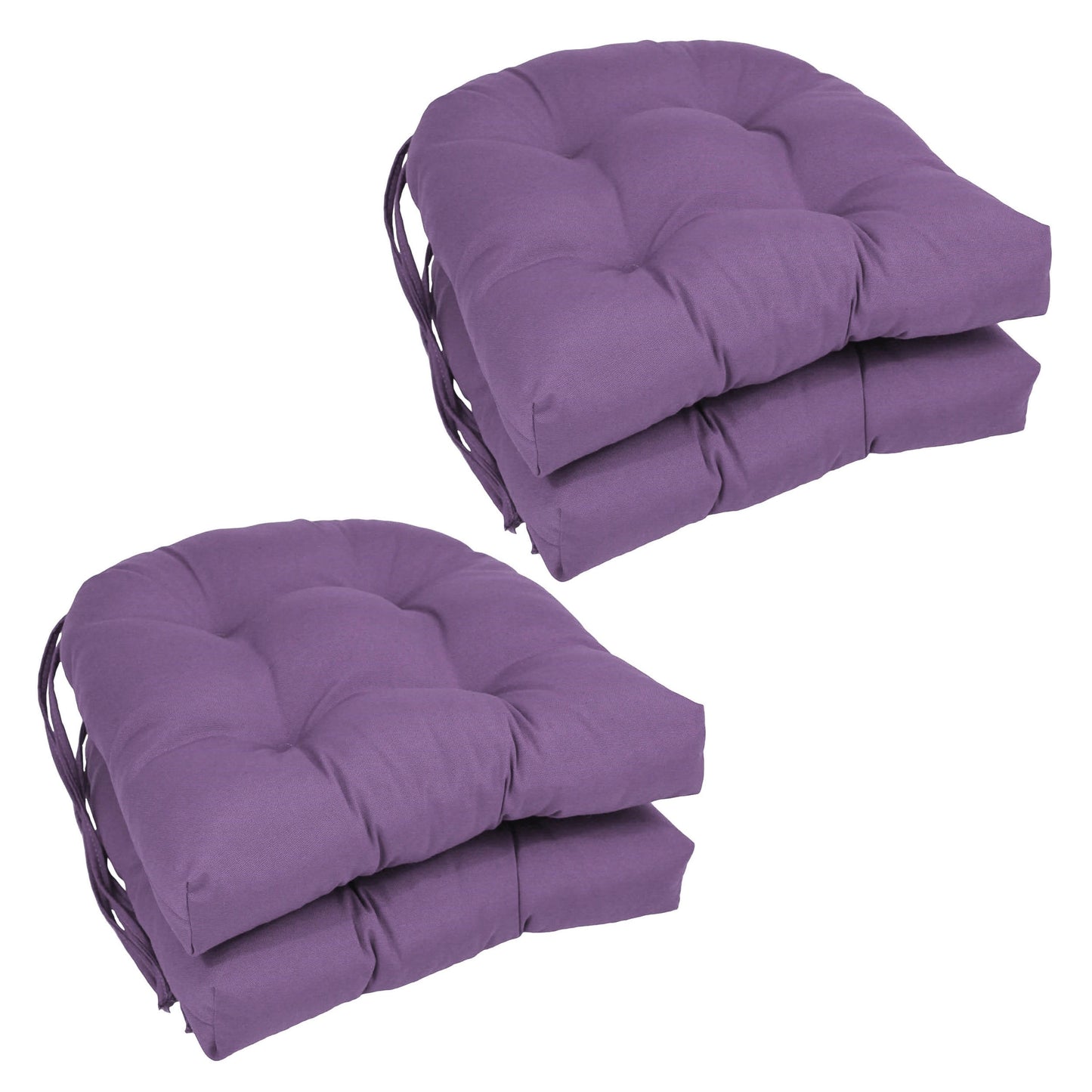 16 Zoll große U-förmige Stuhlkissen aus Twill für den Innenbereich (2er-, 4er- oder 6er-Set) – 16 x 16