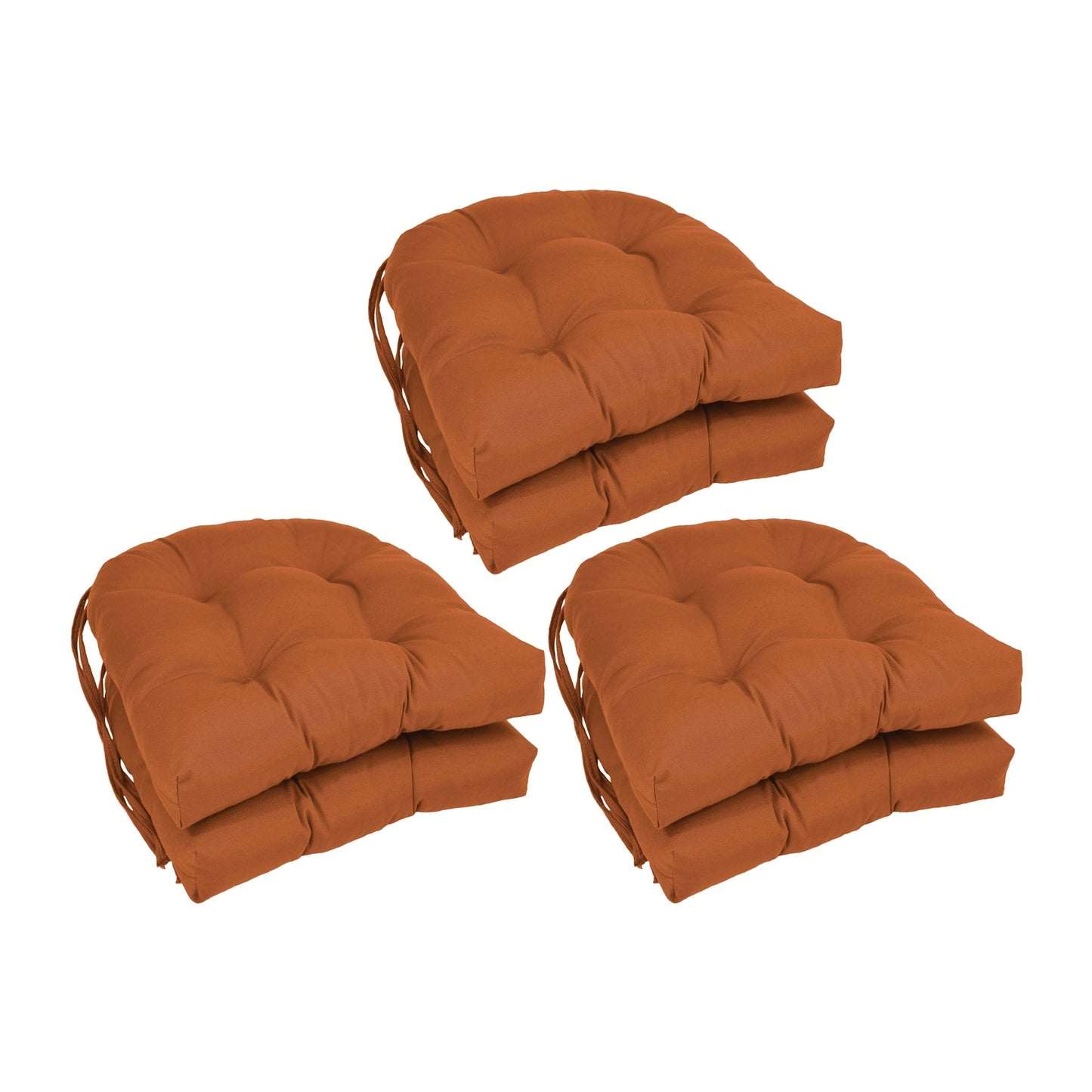 16 Zoll große U-förmige Stuhlkissen aus Twill für den Innenbereich (2er-, 4er- oder 6er-Set) – 16 x 16