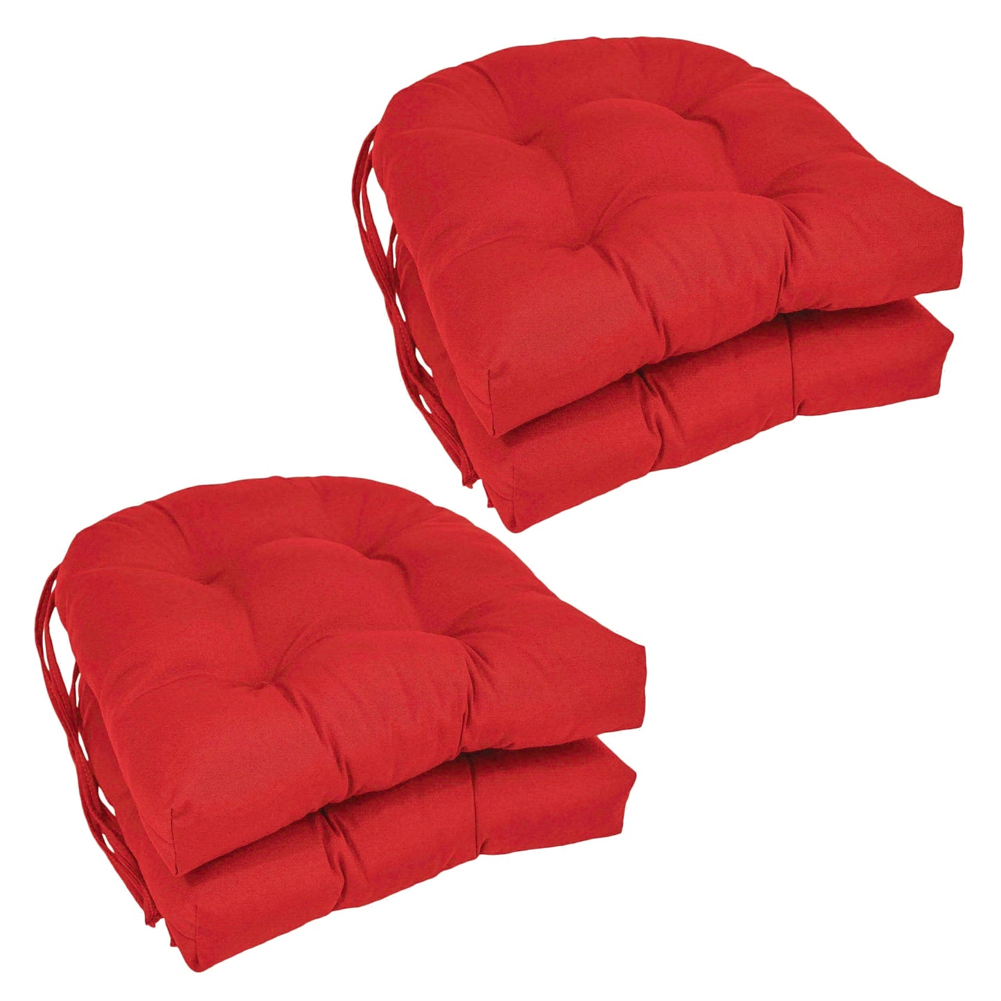 16 Zoll große U-förmige Stuhlkissen aus Twill für den Innenbereich (2er-, 4er- oder 6er-Set) – 16 x 16