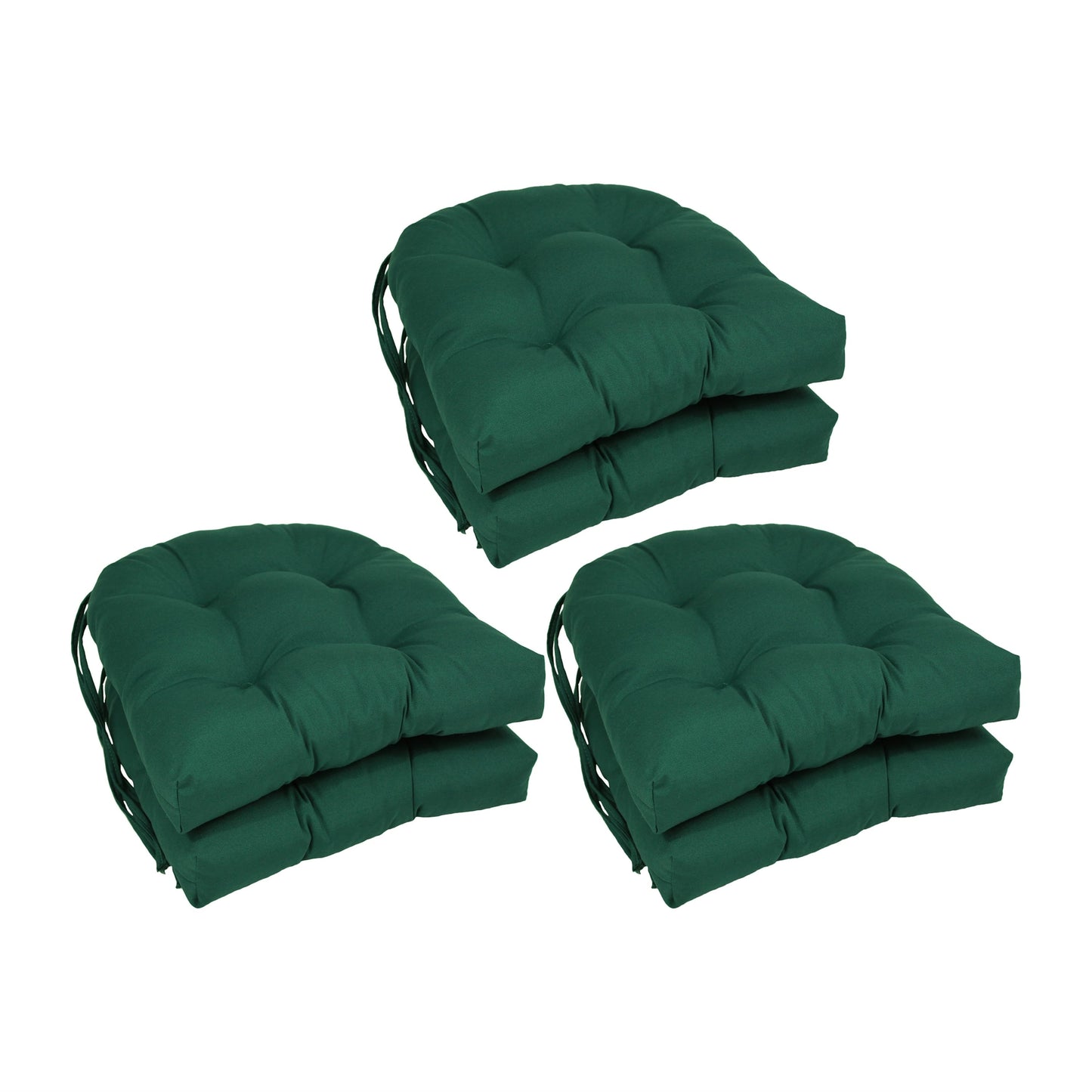16 Zoll große U-förmige Stuhlkissen aus Twill für den Innenbereich (2er-, 4er- oder 6er-Set) – 16 x 16