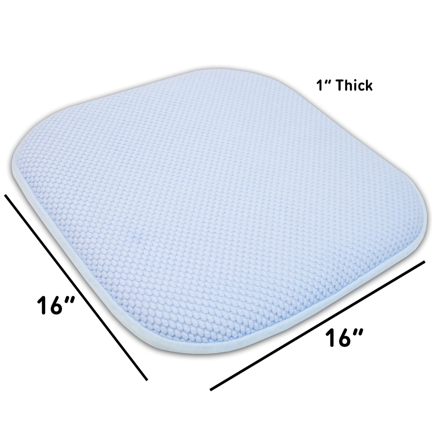 16 Zoll große, quadratische, rutschfeste Sitzkissen aus Memory-Schaum (2 oder 4) – 16 x 16