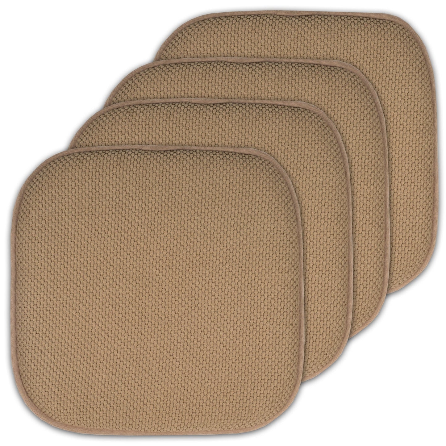 16 Zoll große, quadratische, rutschfeste Sitzkissen aus Memory-Schaum (2 oder 4) – 16 x 16
