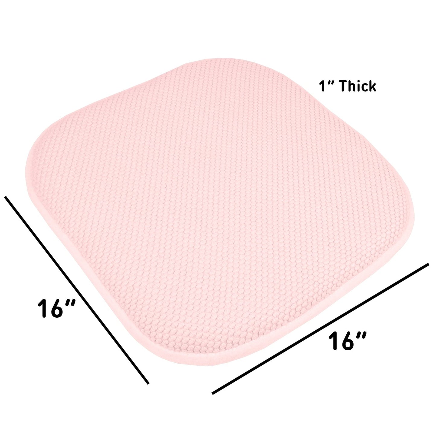16 Zoll große, quadratische, rutschfeste Sitzkissen aus Memory-Schaum (2 oder 4) – 16 x 16