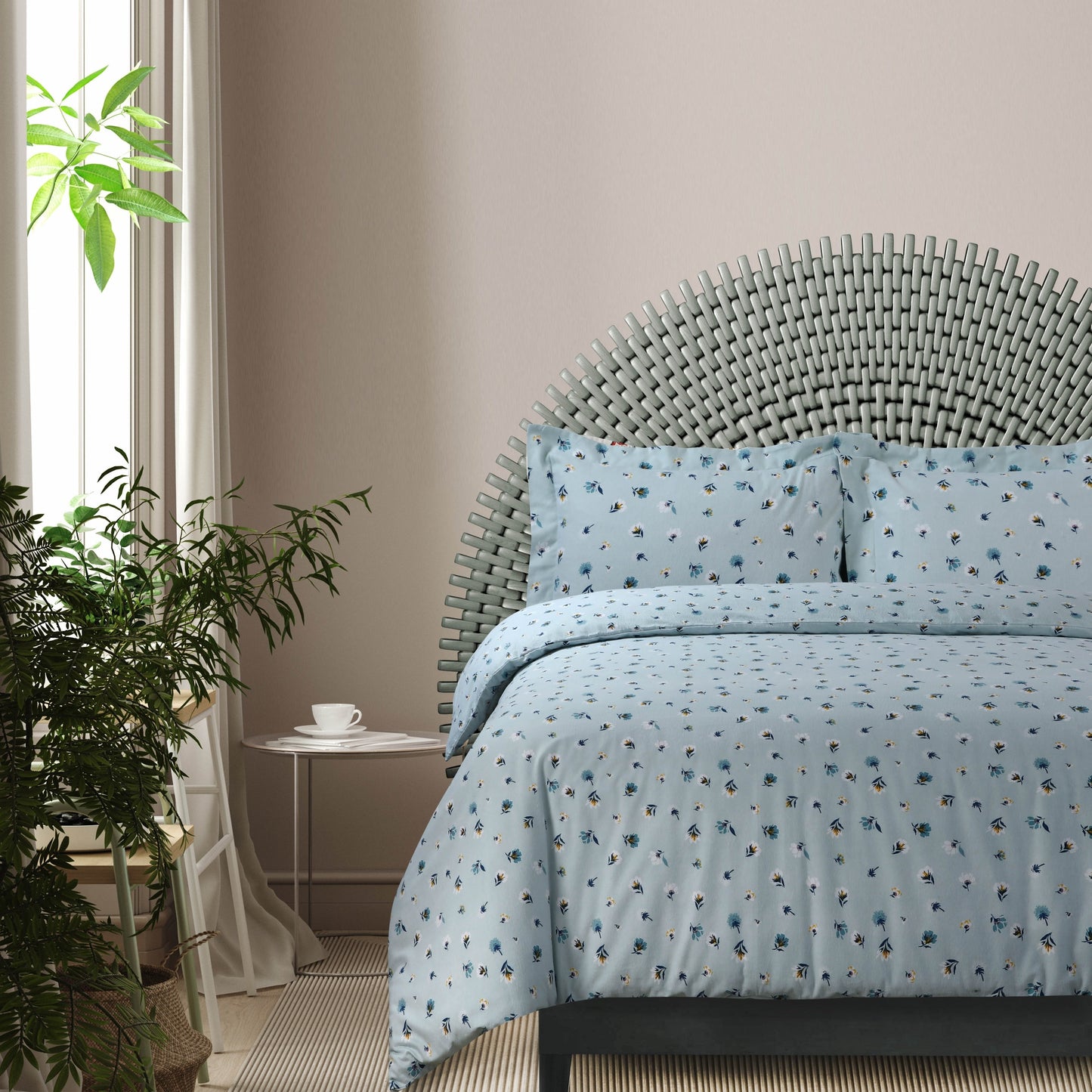 170 g/m² gemütliches, bedrucktes, übergroßes Bettbezug-Set aus Baumwollflanell