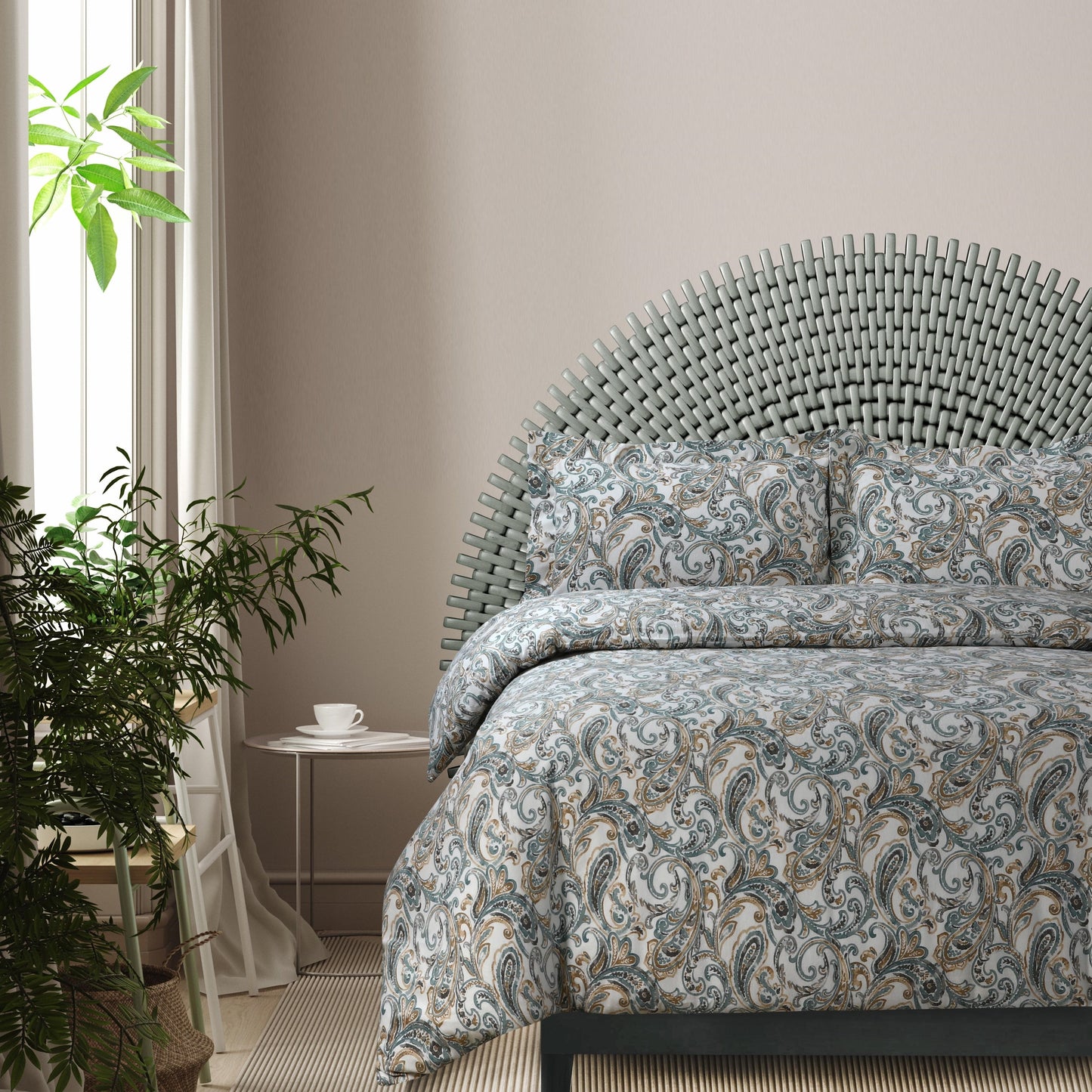 170 g/m² gemütliches, bedrucktes, übergroßes Bettbezug-Set aus Baumwollflanell
