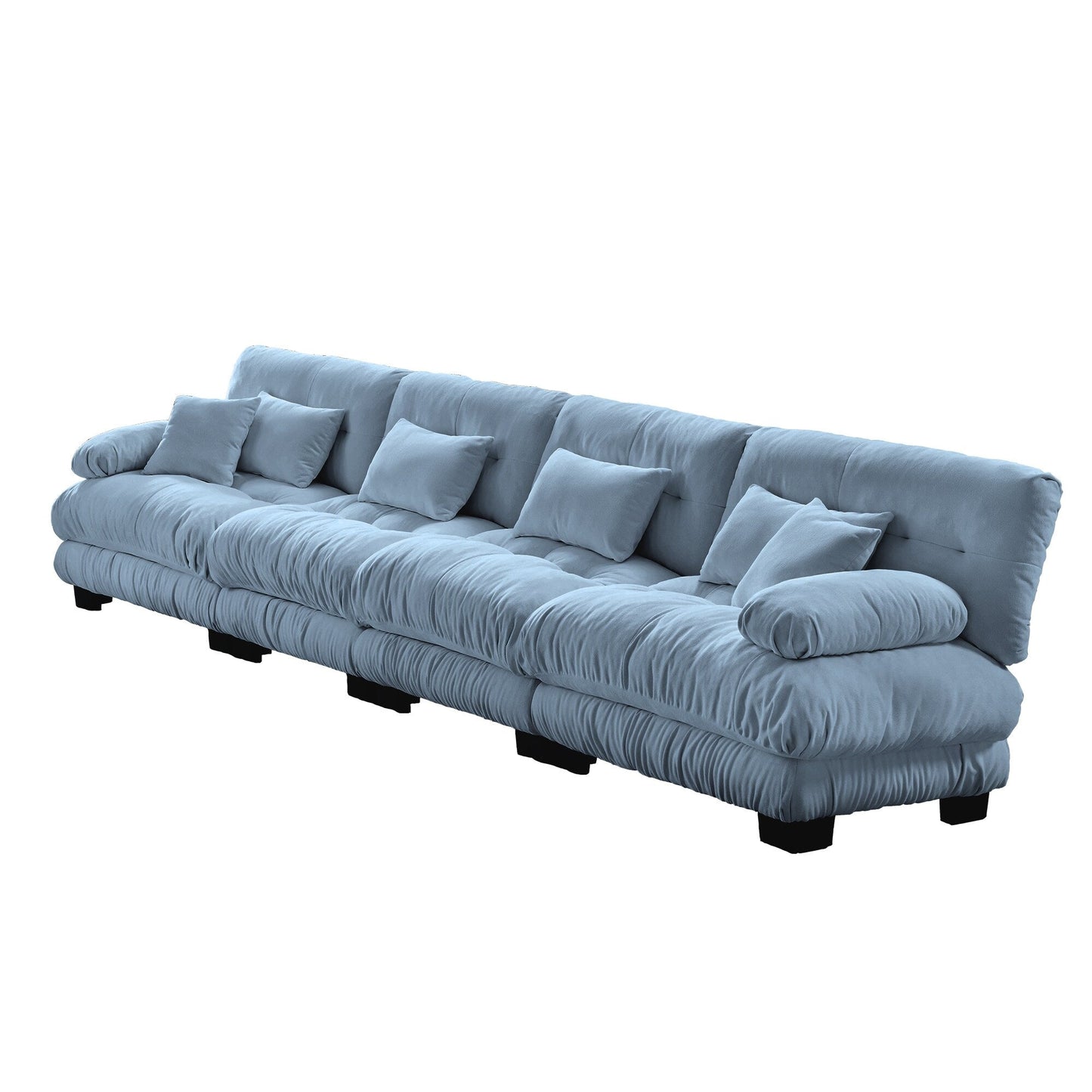 173.2 Chenille with Bolster Armrests, High-Resilience Sponge Cushions