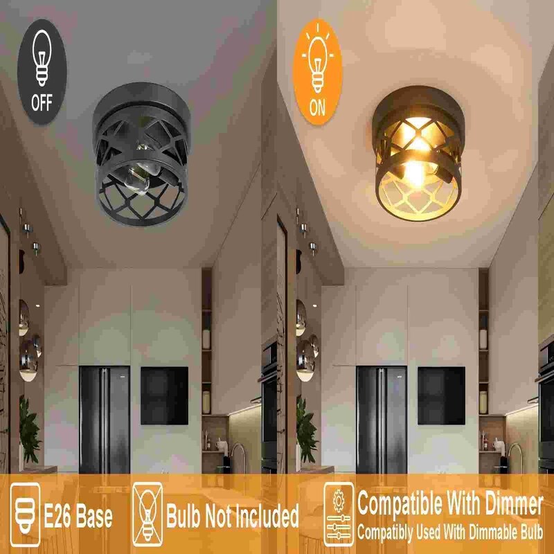 2-flammige Deckenleuchte im Landhausstil, 2er-Pack