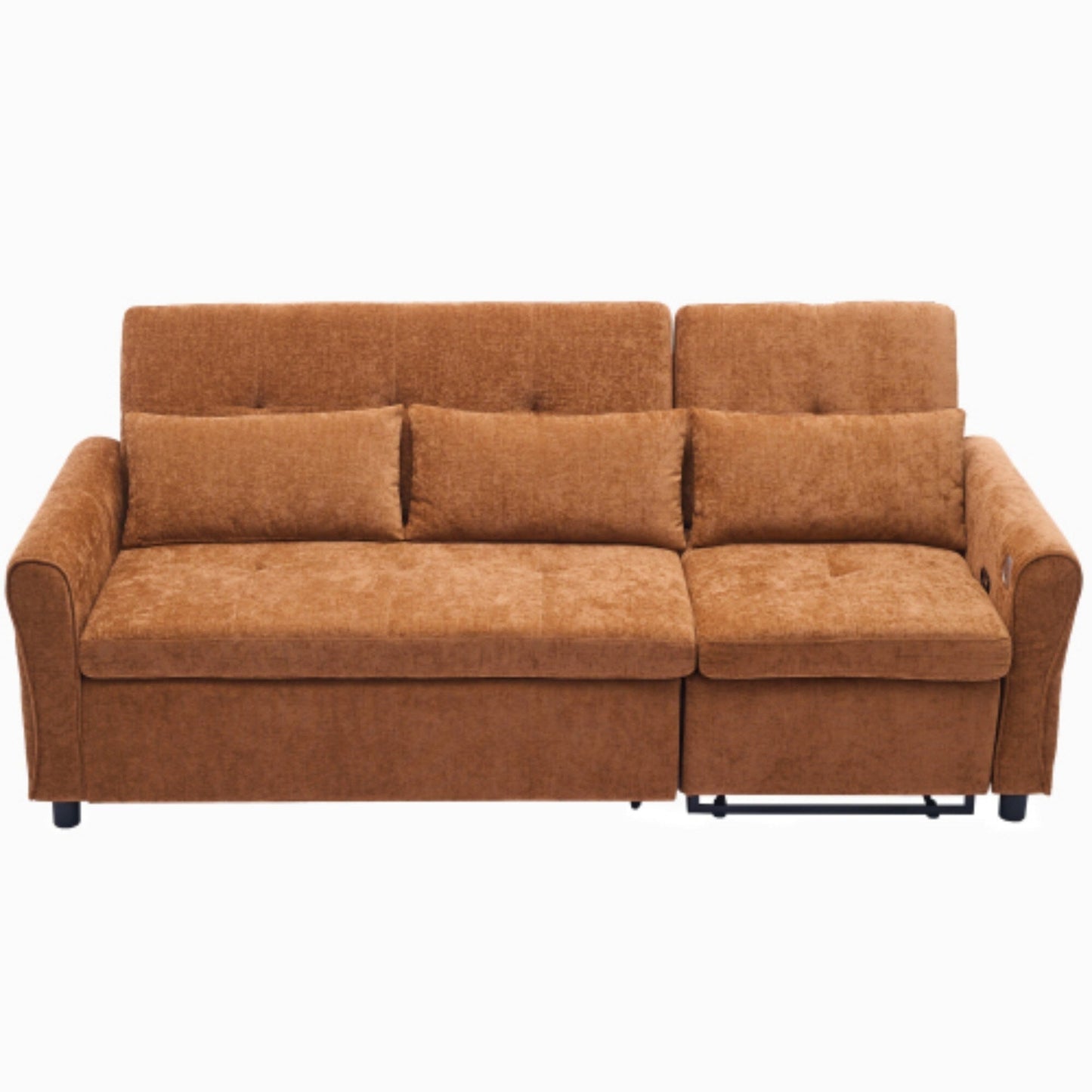 2-in-1 Sofa with Pull-Out Sleeper & Reversible Recliner by Harper&Bright Designs