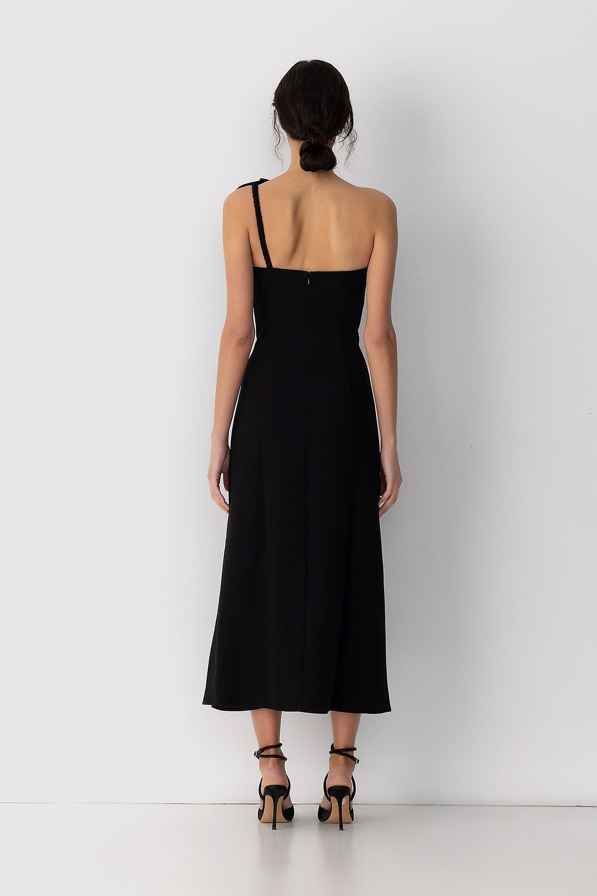 Flores Rose Midikleid - Noir