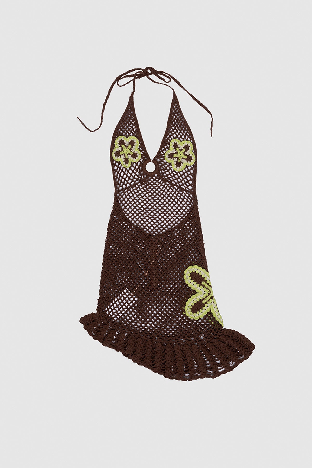 Elke Häkel-Minikleid - Kakao