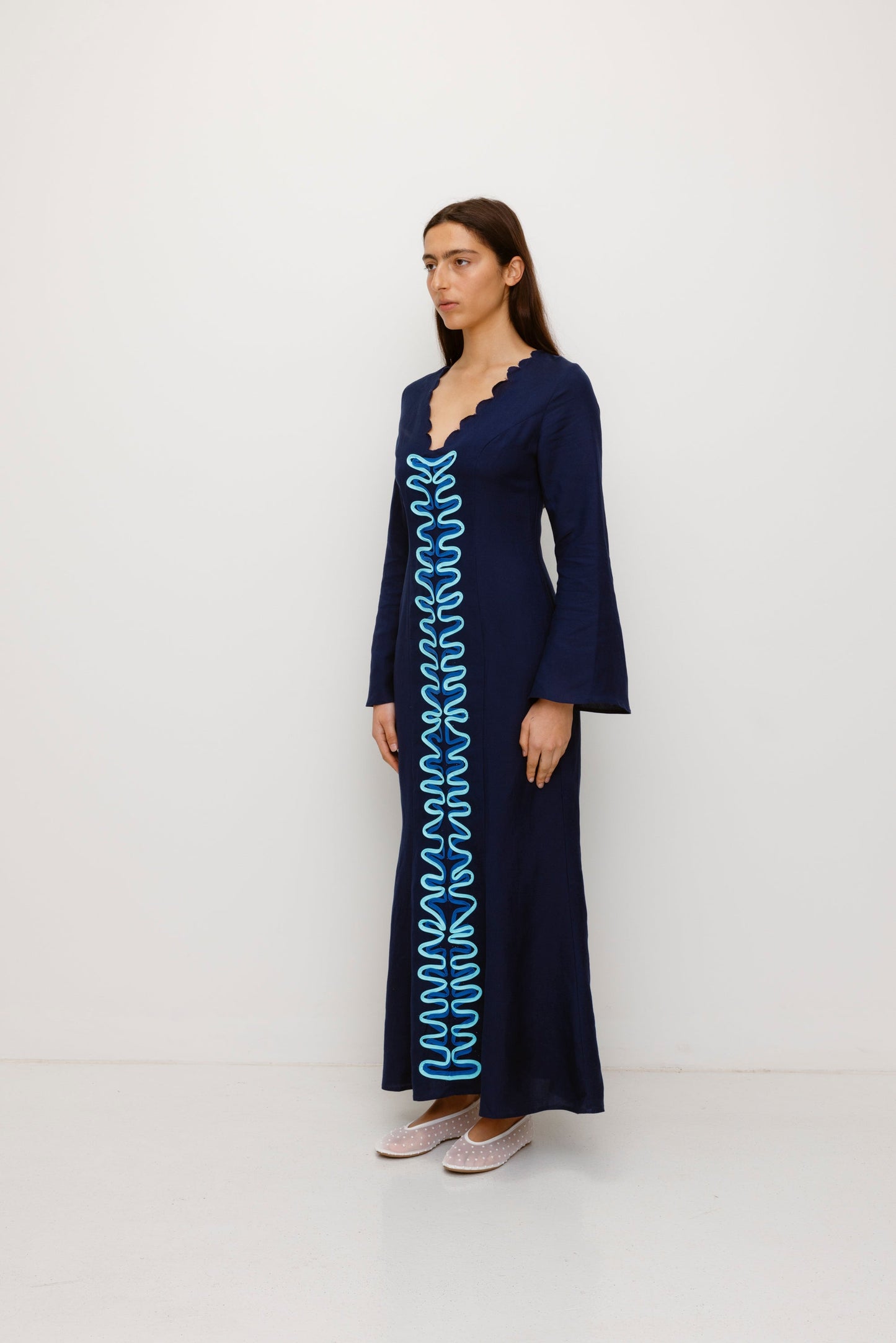 Zabelle Maxikleid - Tintenblau
