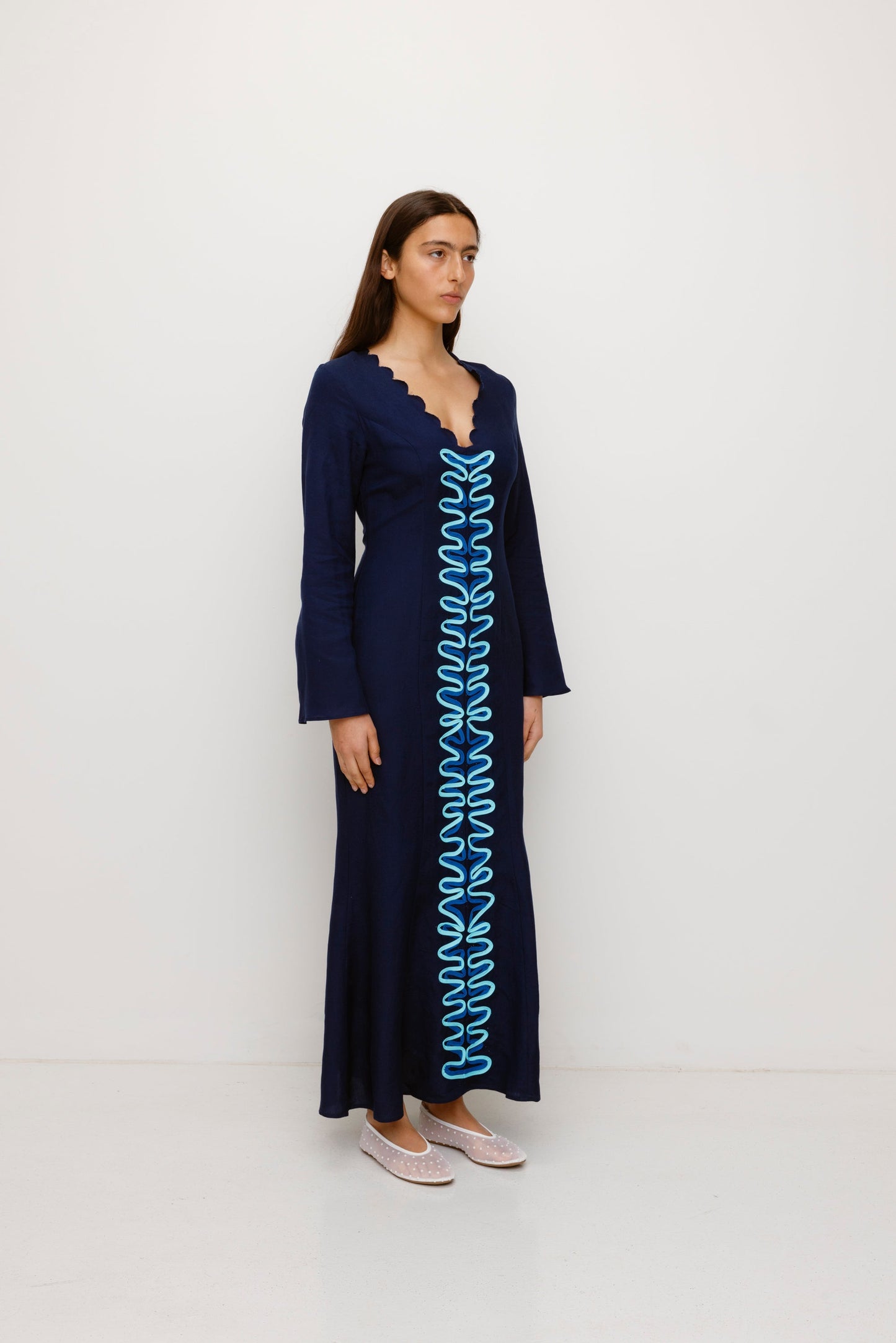 Zabelle Maxikleid - Tintenblau
