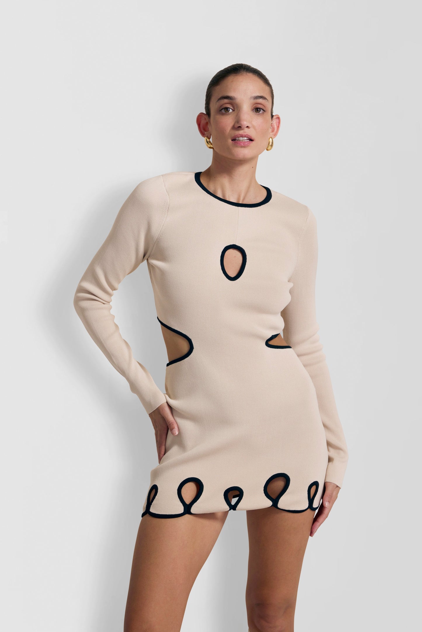 Deja Strick-Minikleid - Taubenblau