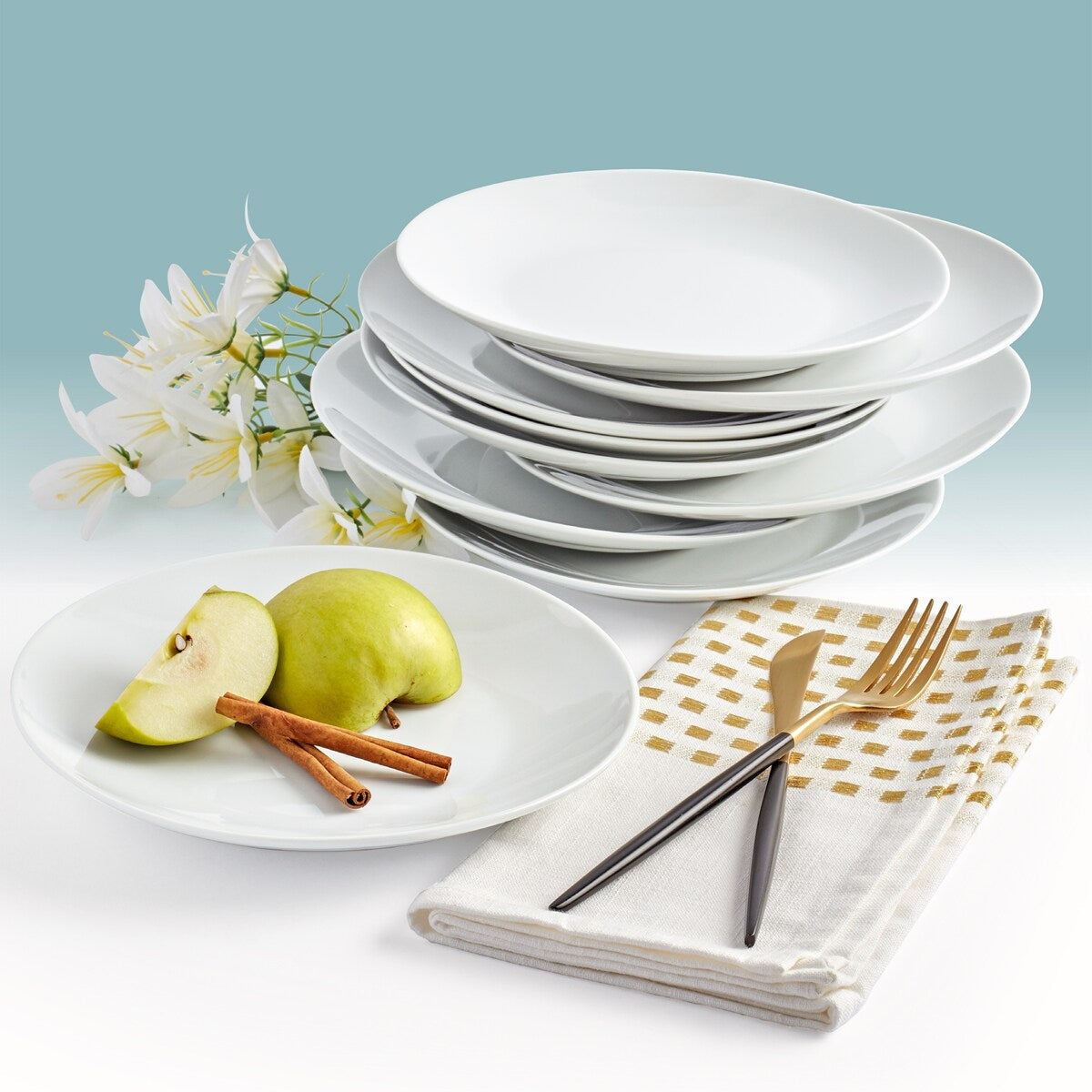 Tabletops Unlimited 8-teilig – 8 runde Salatteller, Vorteilspackung