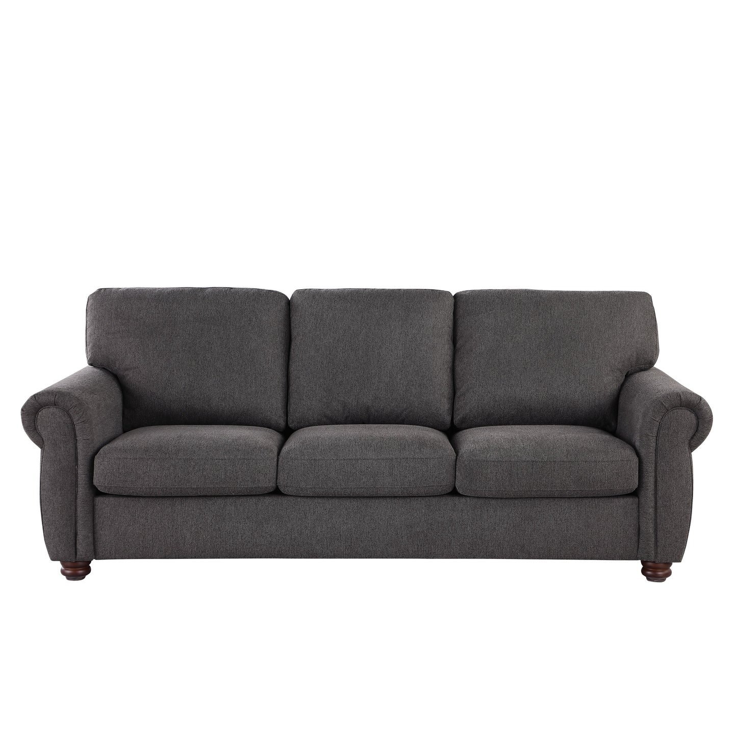 Wood Framed Chenille Fabric Sofa