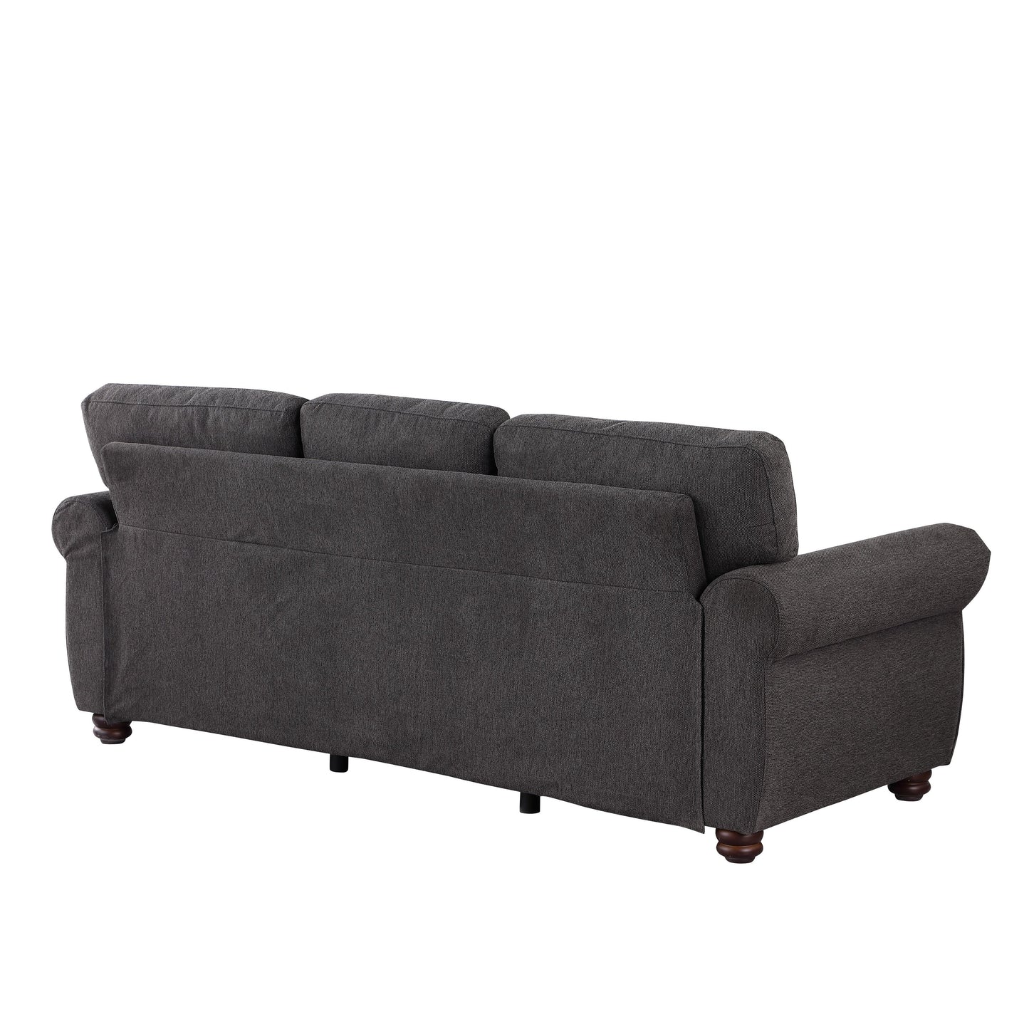 Wood Framed Chenille Fabric Sofa