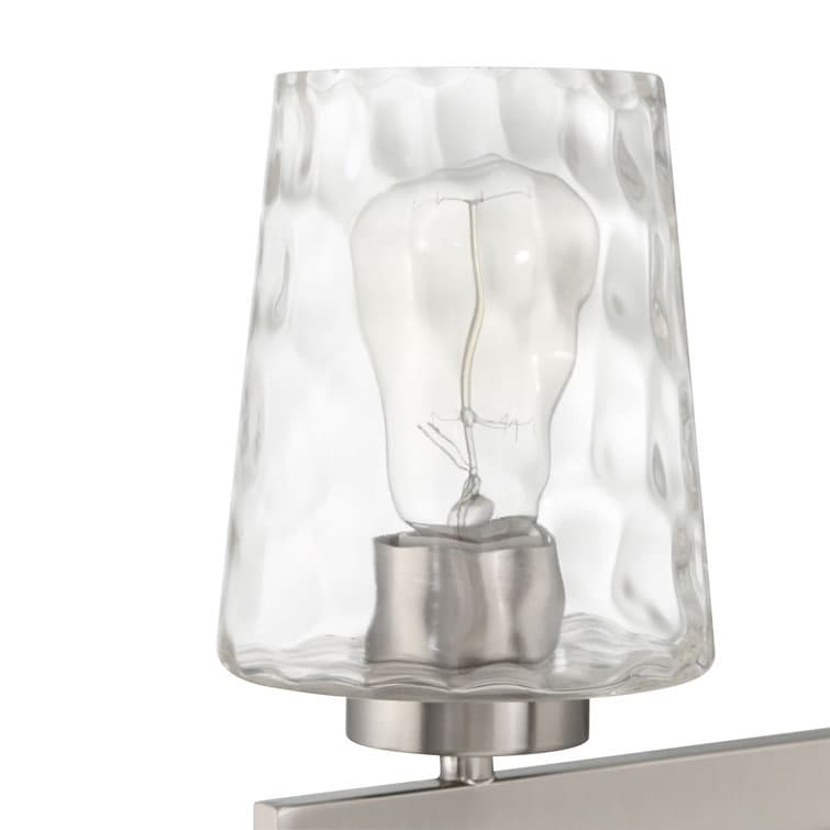 Modernes, dimmbares Badezimmer-Waschtischlicht mit 6 Lichtern und Kunstglas im Mid-Century-Stil – 51 Zoll