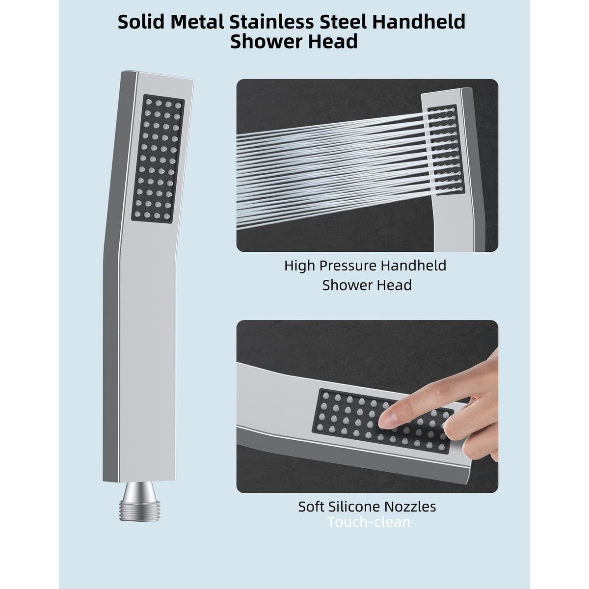 10-Zoll-Hochdruck-Regenduschkopf aus Metall mit Handbrause