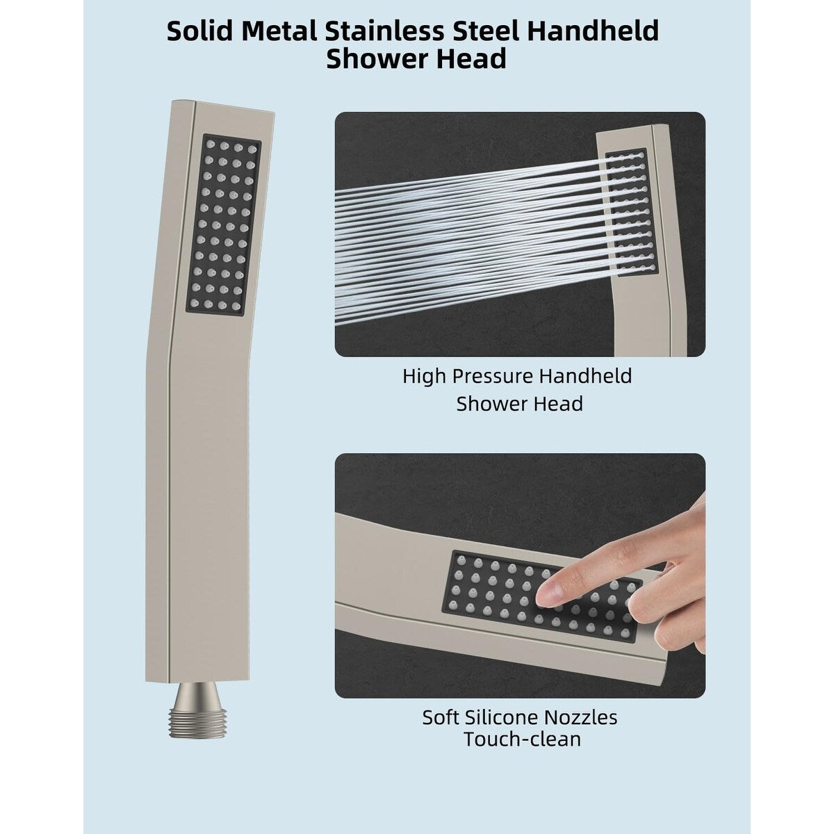 10-Zoll-Hochdruck-Regenduschkopf aus Metall mit Handbrause