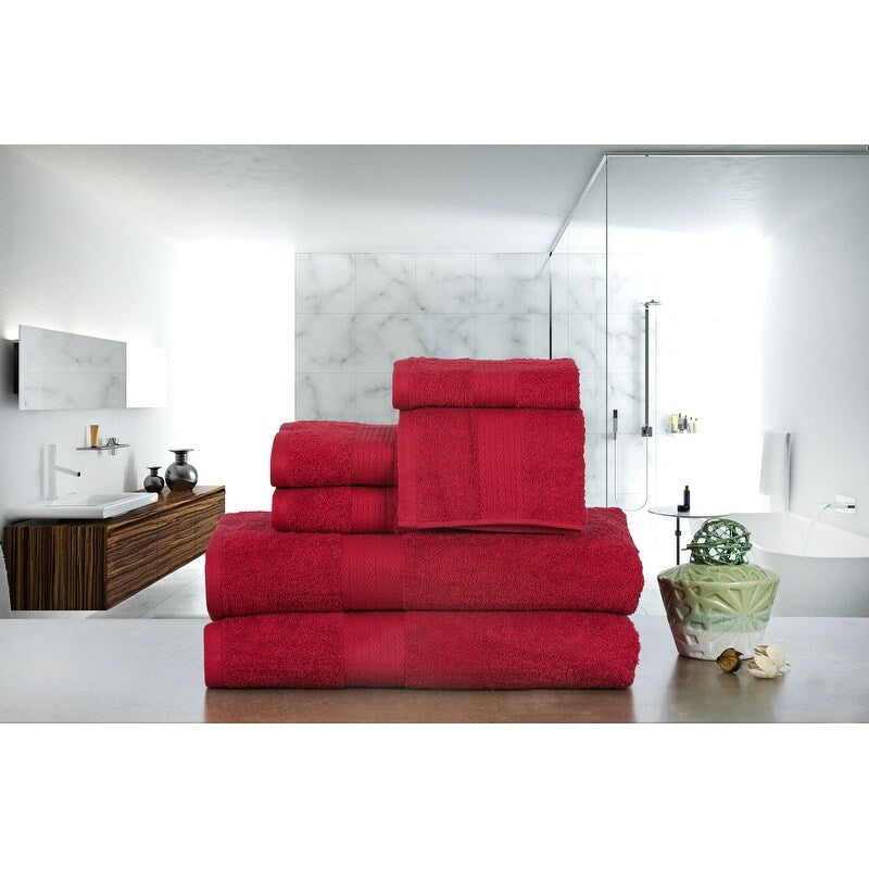 Luxuriöses 6-teiliges Handtuchset aus Baumwolle, 600 g/m², Badezimmerhandtuchset von Ample Decor