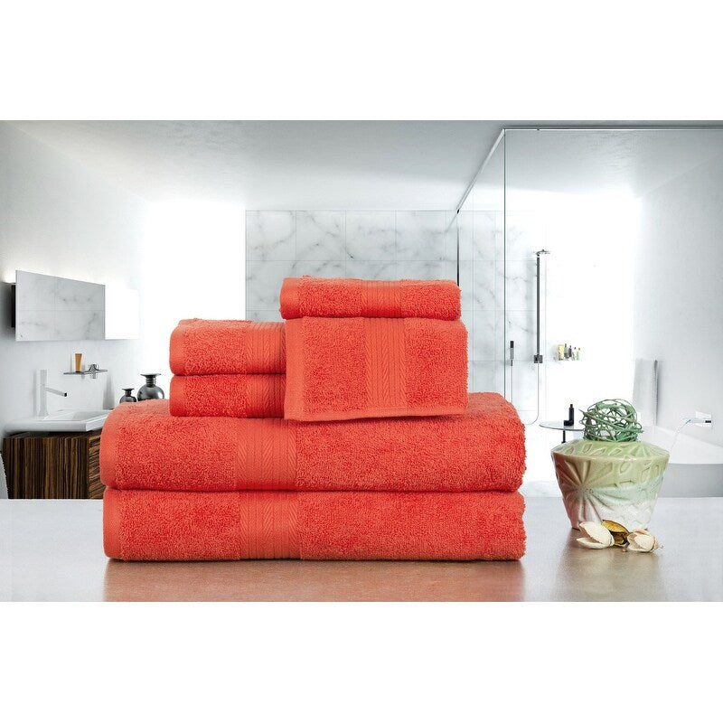 Luxuriöses 6-teiliges Handtuchset aus Baumwolle, 600 g/m², Badezimmerhandtuchset von Ample Decor