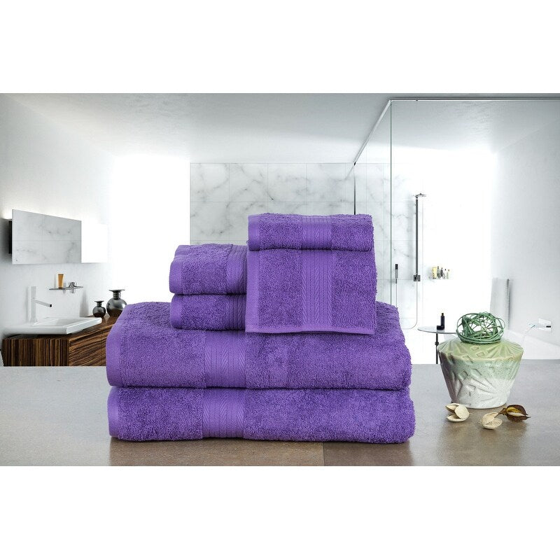 Luxuriöses 6-teiliges Handtuchset aus Baumwolle, 600 g/m², Badezimmerhandtuchset von Ample Decor