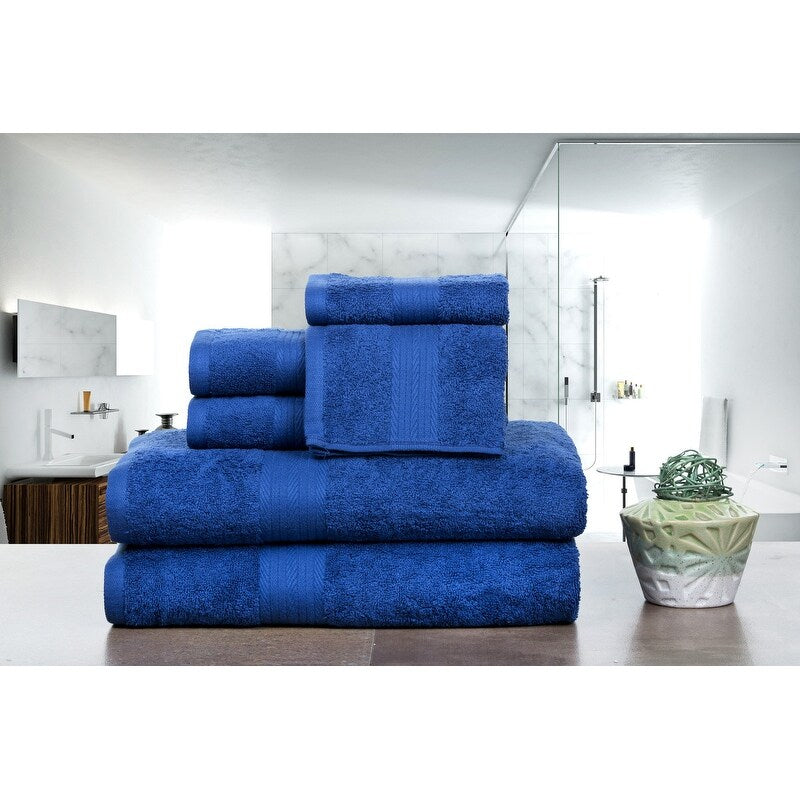 Luxuriöses 6-teiliges Handtuchset aus Baumwolle, 600 g/m², Badezimmerhandtuchset von Ample Decor