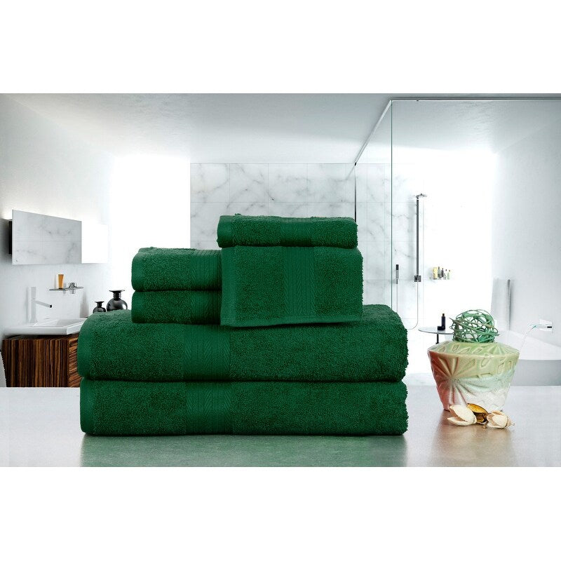 Luxuriöses 6-teiliges Handtuchset aus Baumwolle, 600 g/m², Badezimmerhandtuchset von Ample Decor