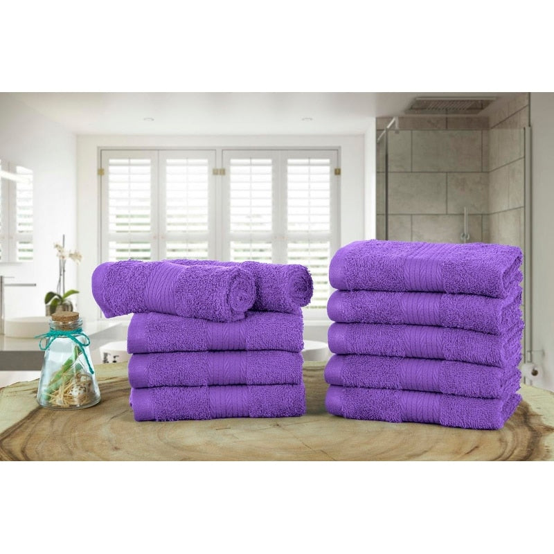 Luxuriöse, weiche Waschlappen aus Baumwolle, 600 g/m², 30,5 x 30,5 cm, von Ample Decor, 10 Stück