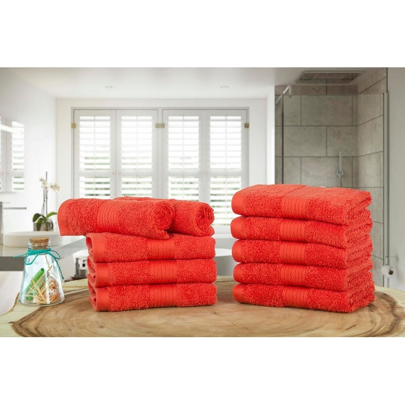 Luxuriöse, weiche Waschlappen aus Baumwolle, 600 g/m², 30,5 x 30,5 cm, von Ample Decor, 10 Stück