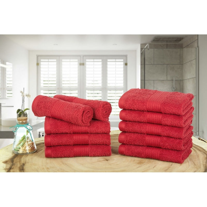 Luxuriöse, weiche Waschlappen aus Baumwolle, 600 g/m², 30,5 x 30,5 cm, von Ample Decor, 10 Stück