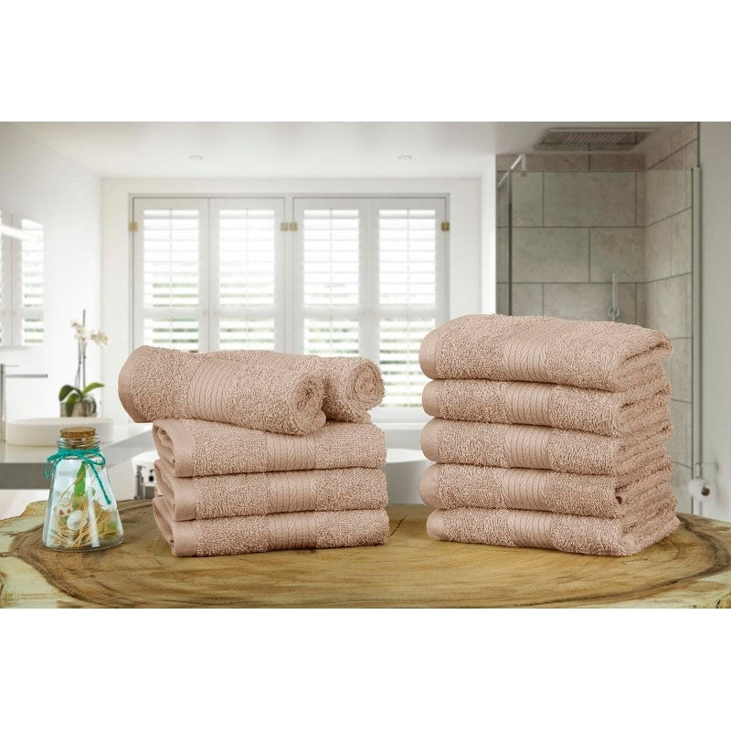 Luxuriöse, weiche Waschlappen aus Baumwolle, 600 g/m², 30,5 x 30,5 cm, von Ample Decor, 10 Stück
