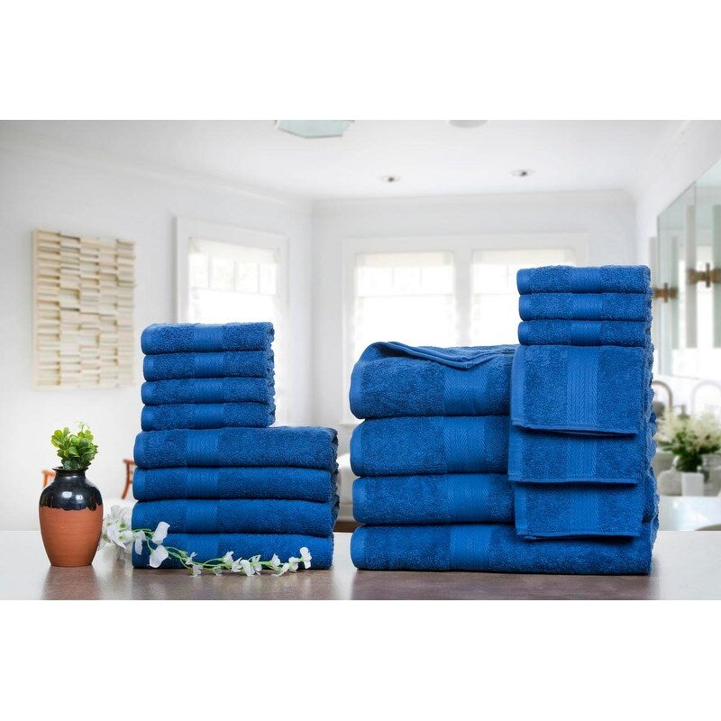 Luxuriöse Badezimmerhandtuch-Sets aus Baumwolle (600 g/m²) von Ample Decor – 18er-Set